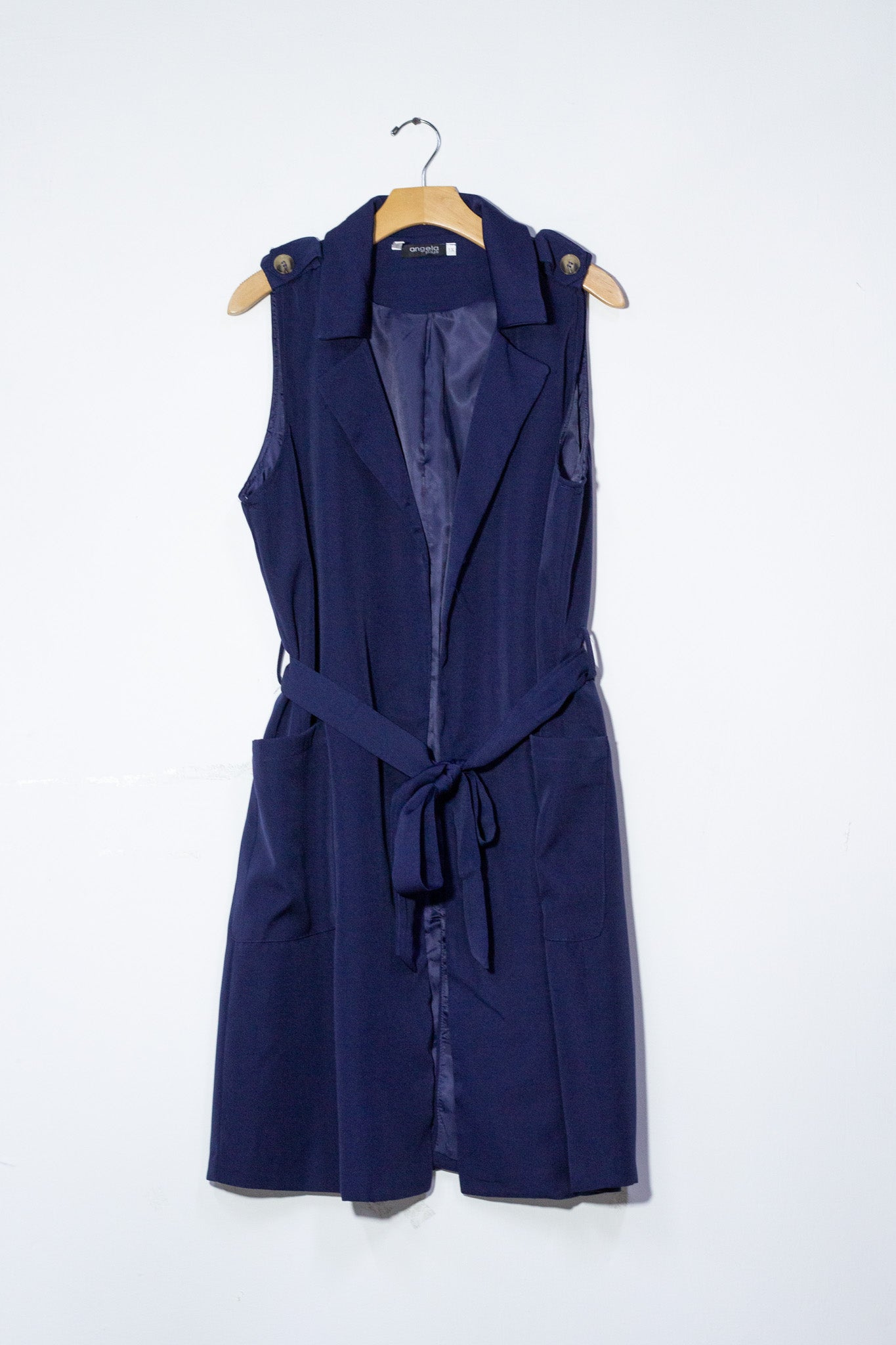 Gabardina s/ mang con lazo azul