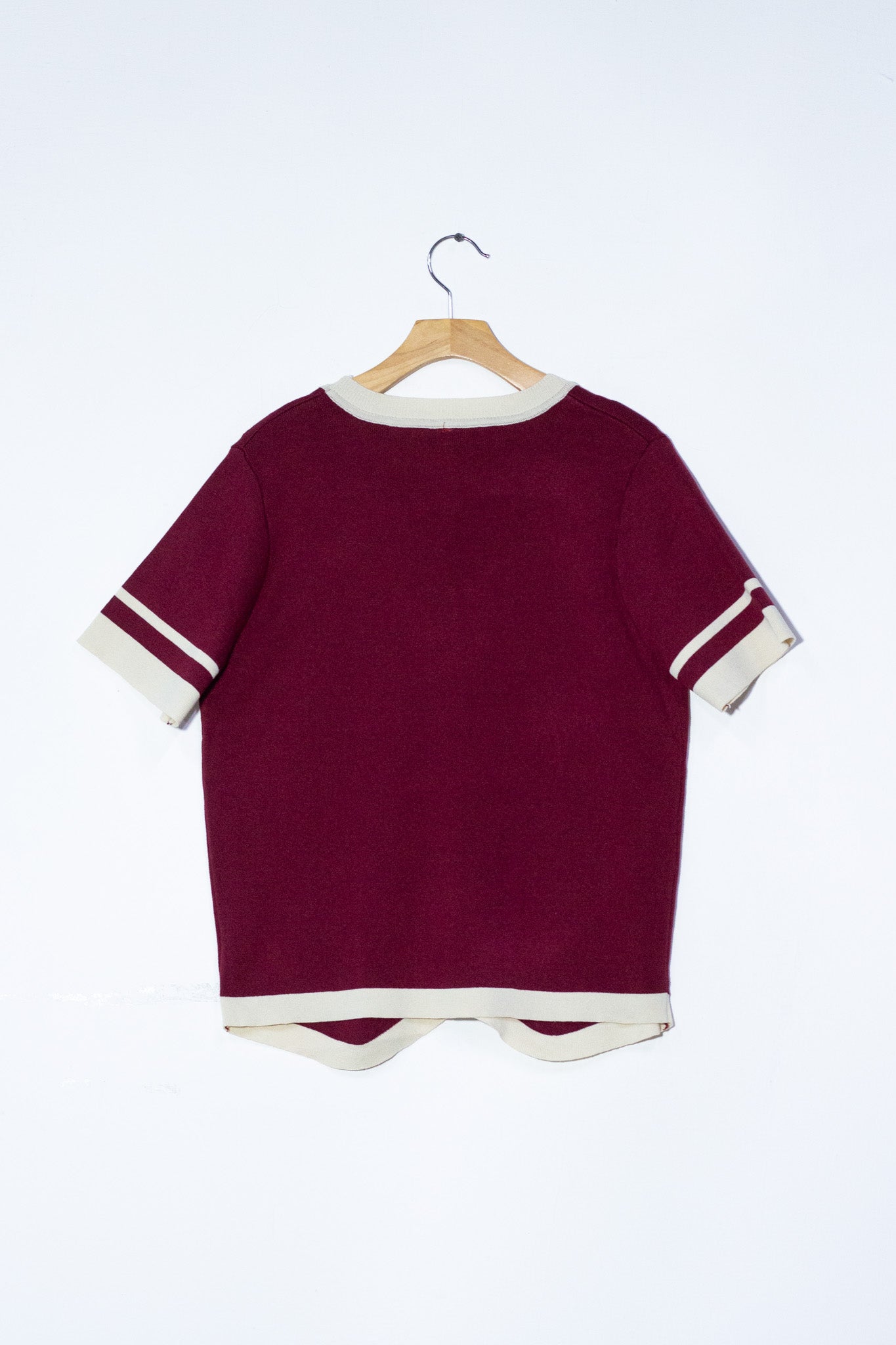 Set pantalon de punto tinto