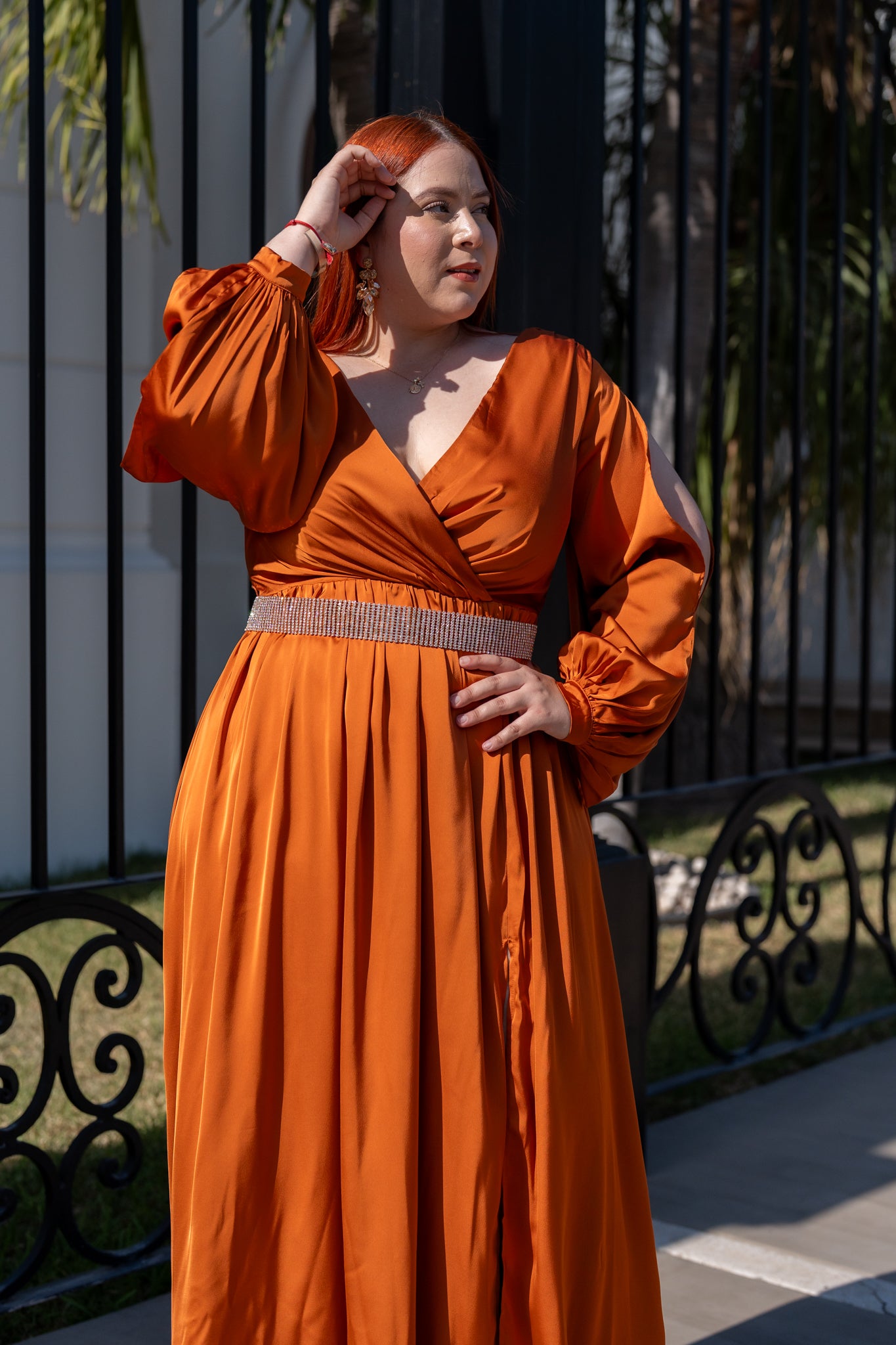 Vestido fiesta largo satin