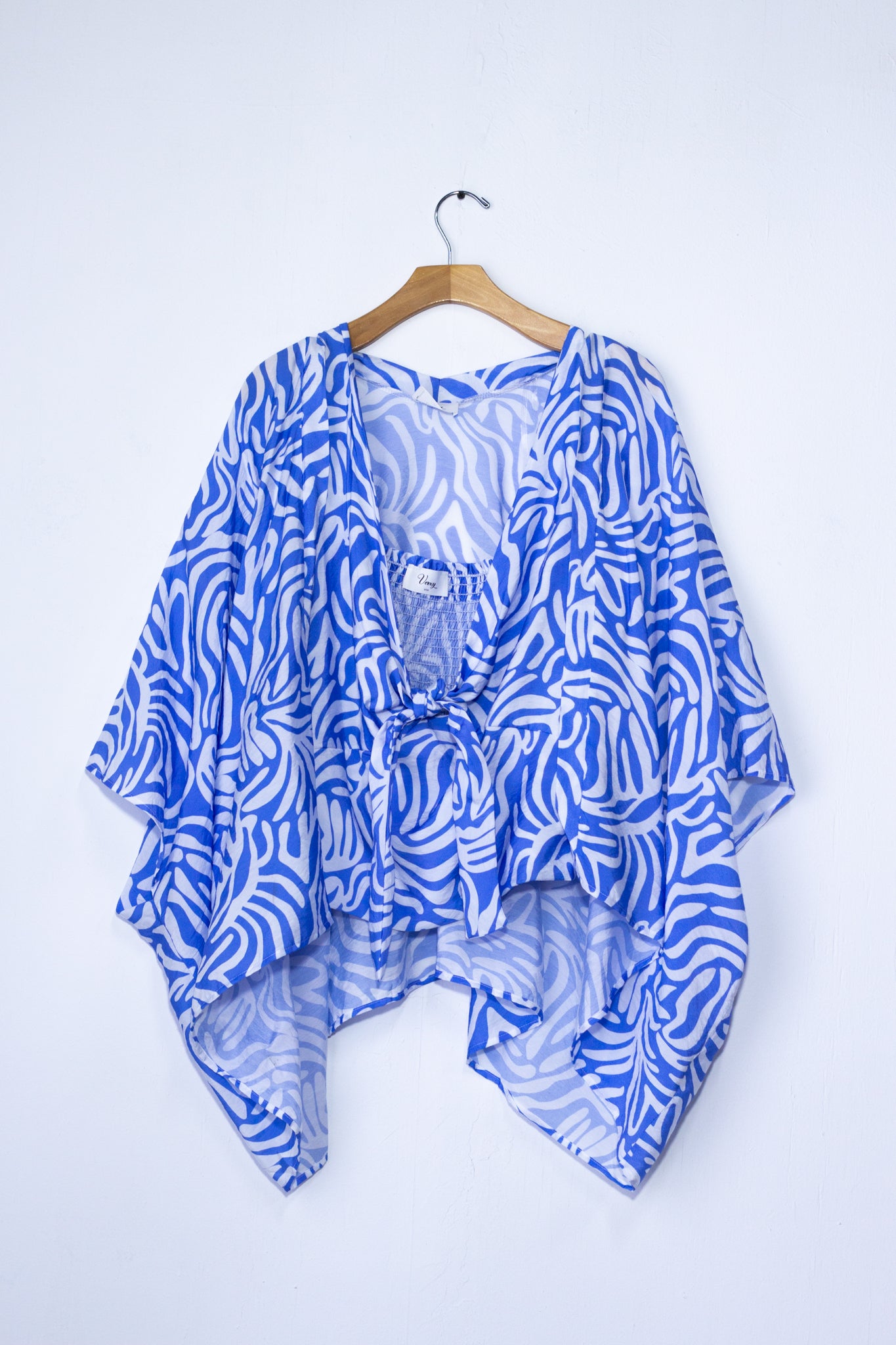 Set blusa y kimono estampado