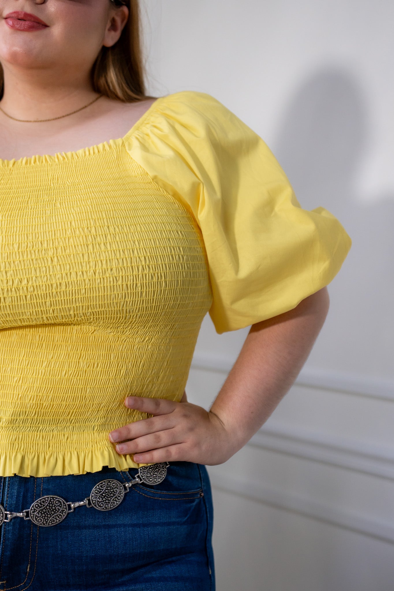 Blusa elastica amarilla