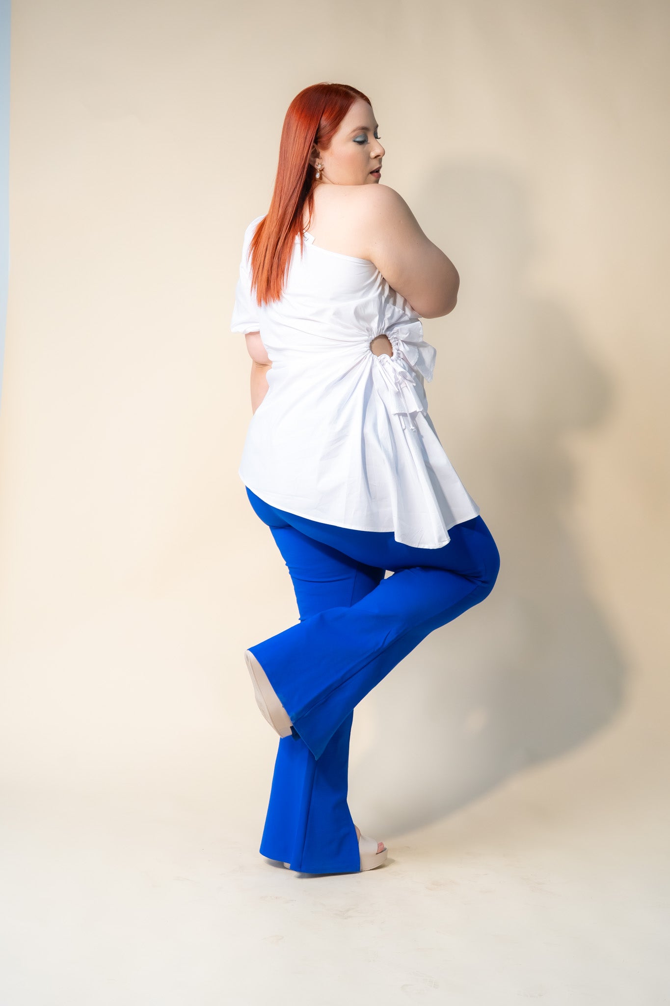 Blusa asimetrica popelina