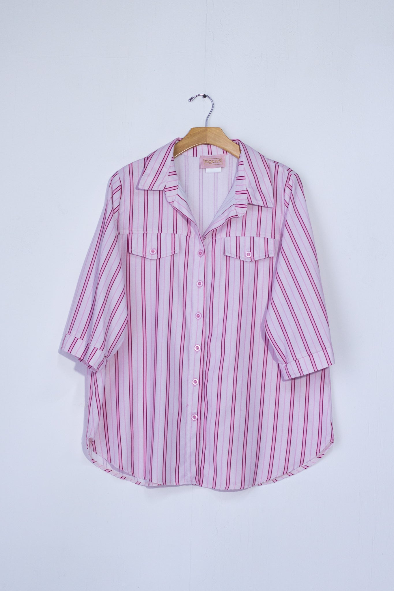 Camisa m/larga rayas rosa