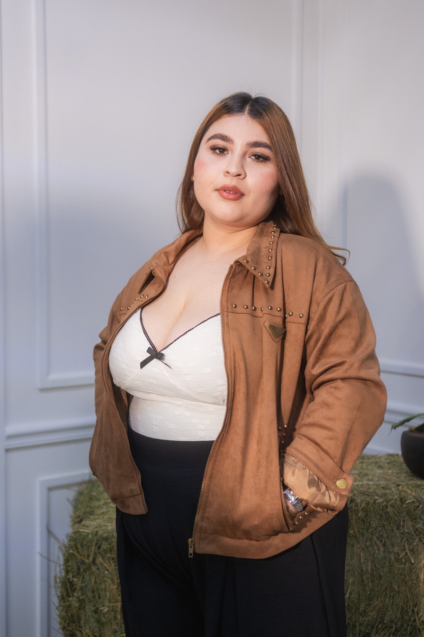 Blusa tirantes moño ivory