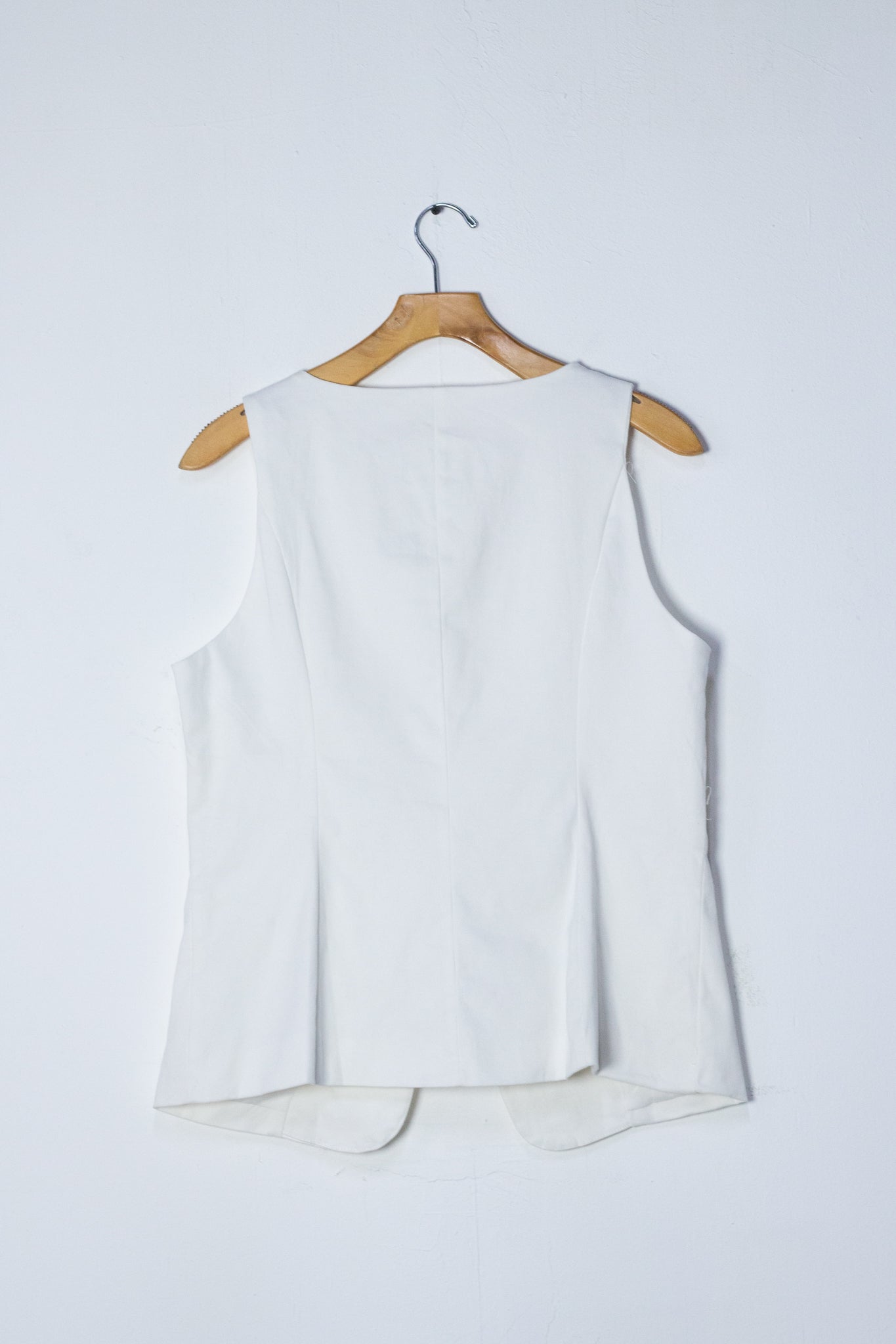 Chaleco liso de vestir blanco