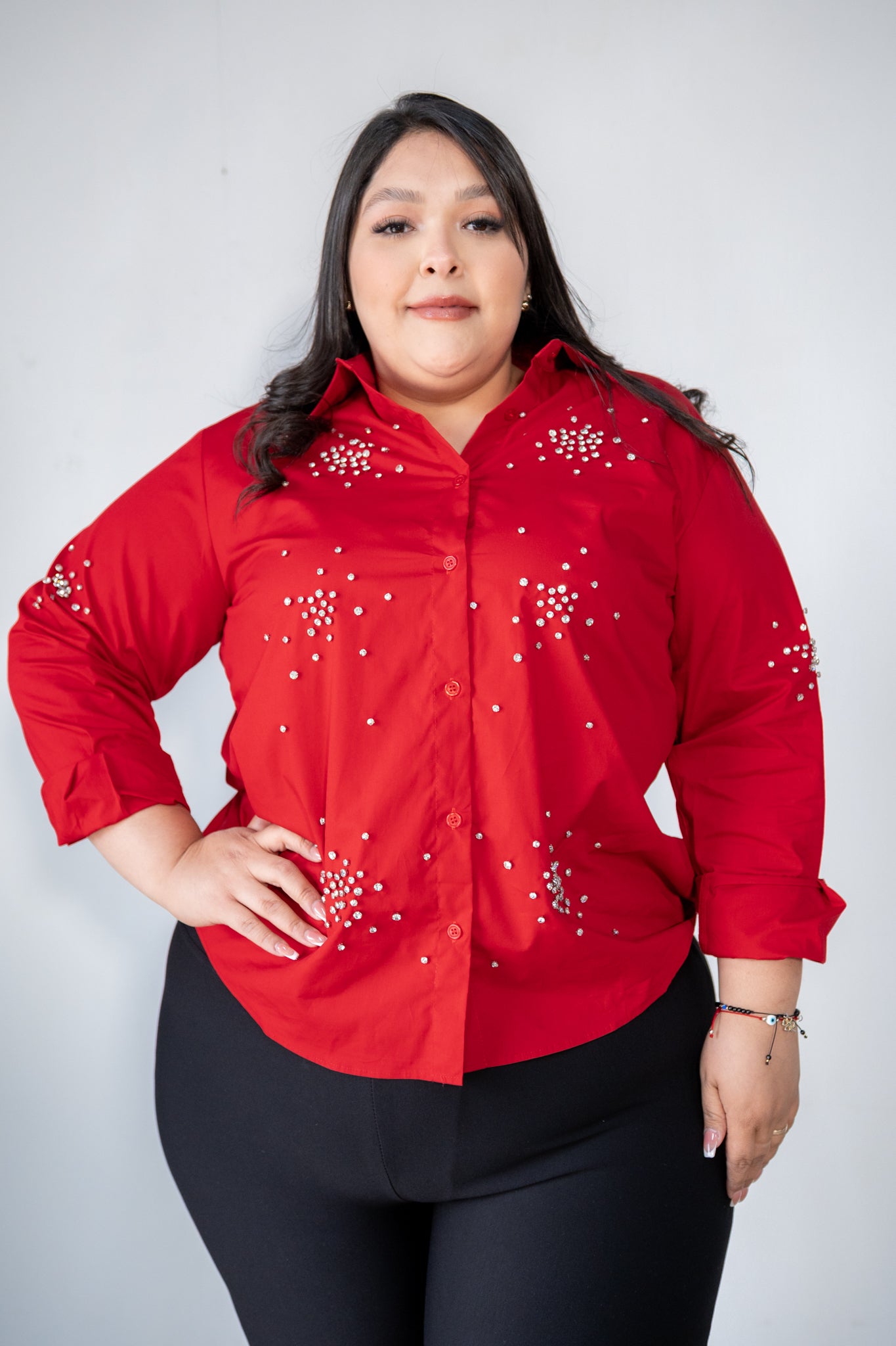 Camisa destellos piedras