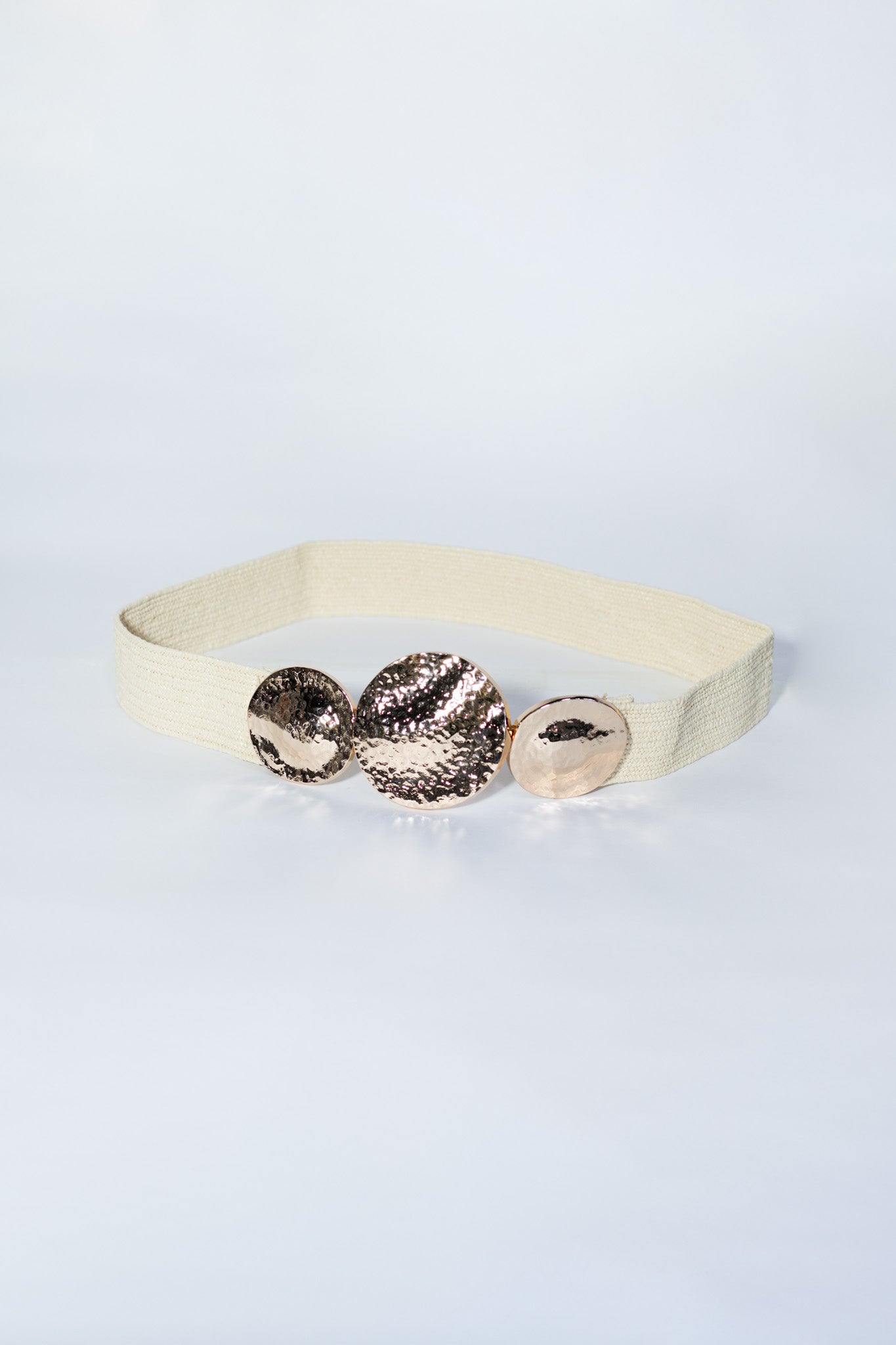 Cinto paja hebilla 3 circulos