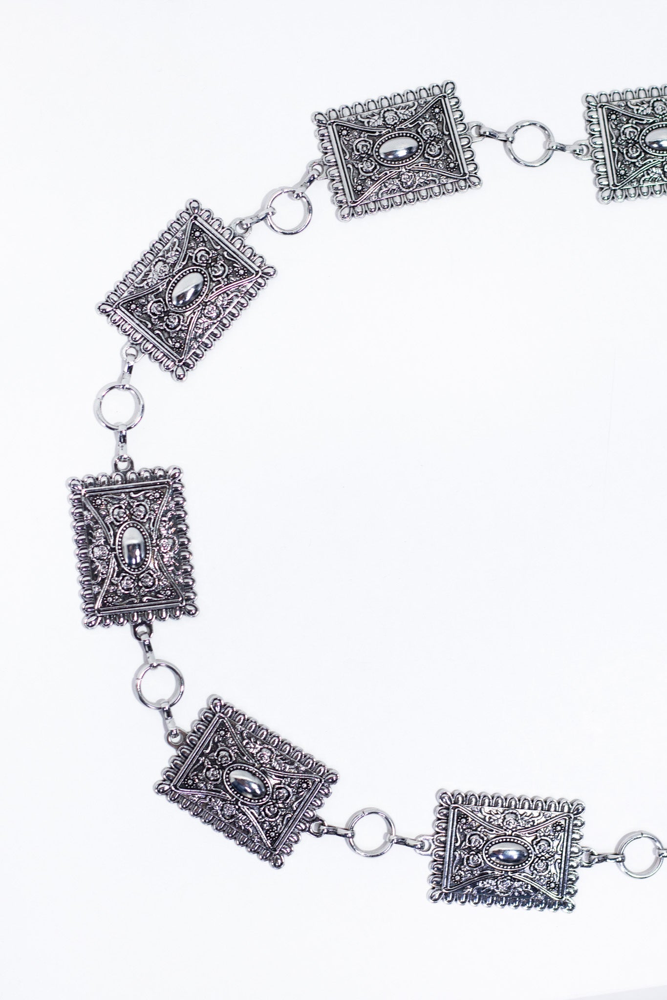 Cinto cadena rectángulos textura