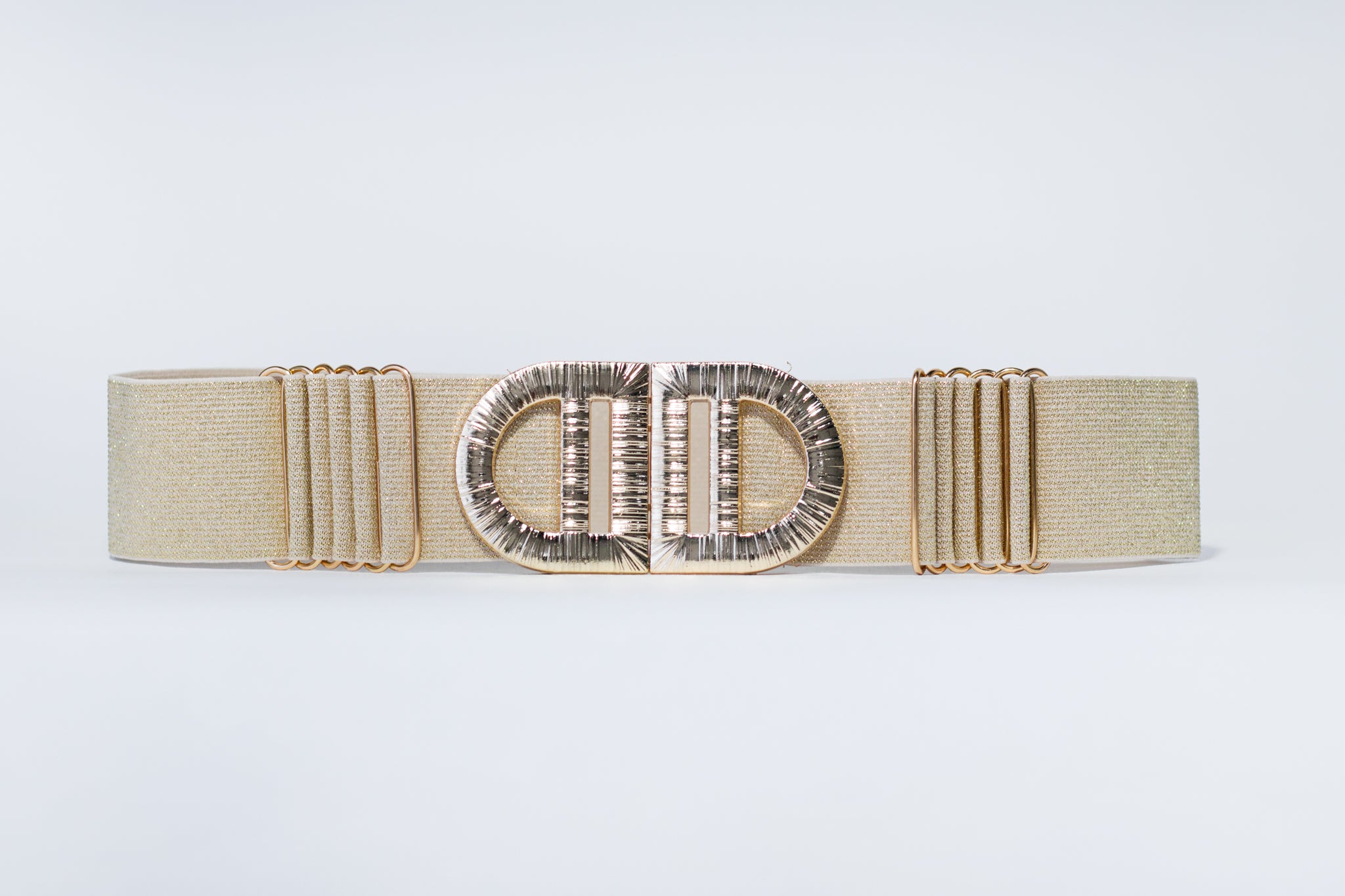 cinto elastico surcido dorado