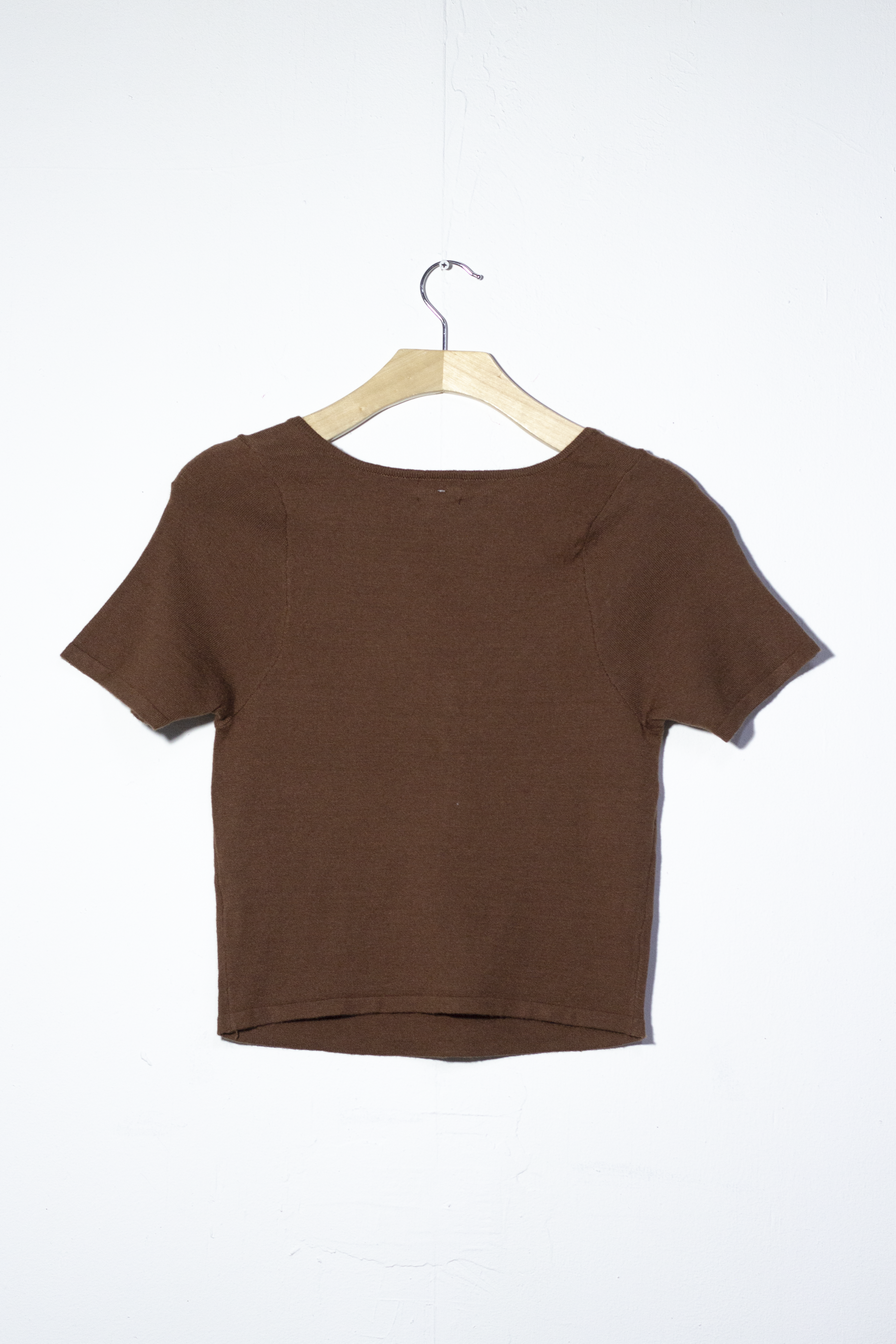 blusa corta cruzada CAFE