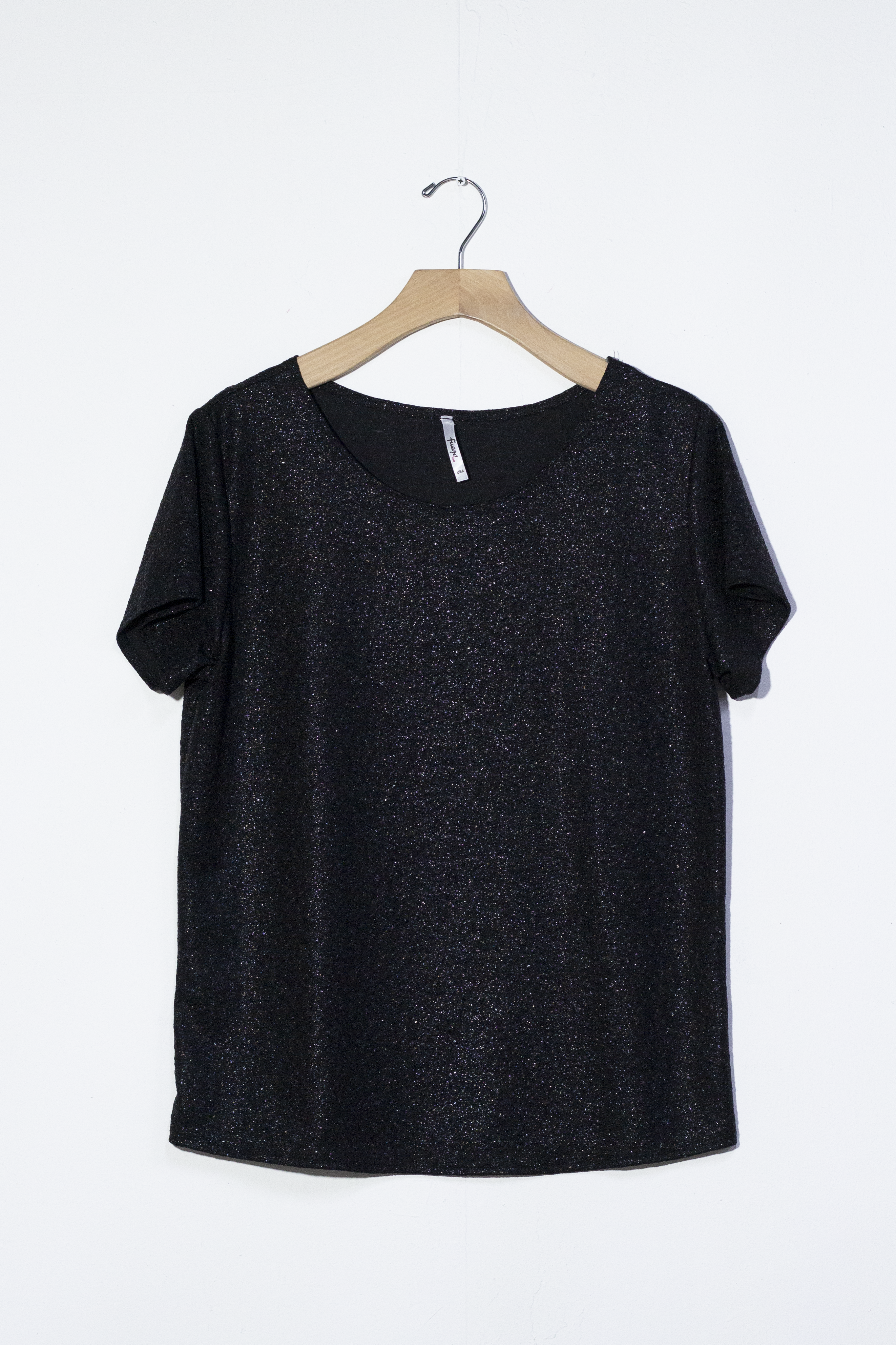 Blusa textura brillos neg