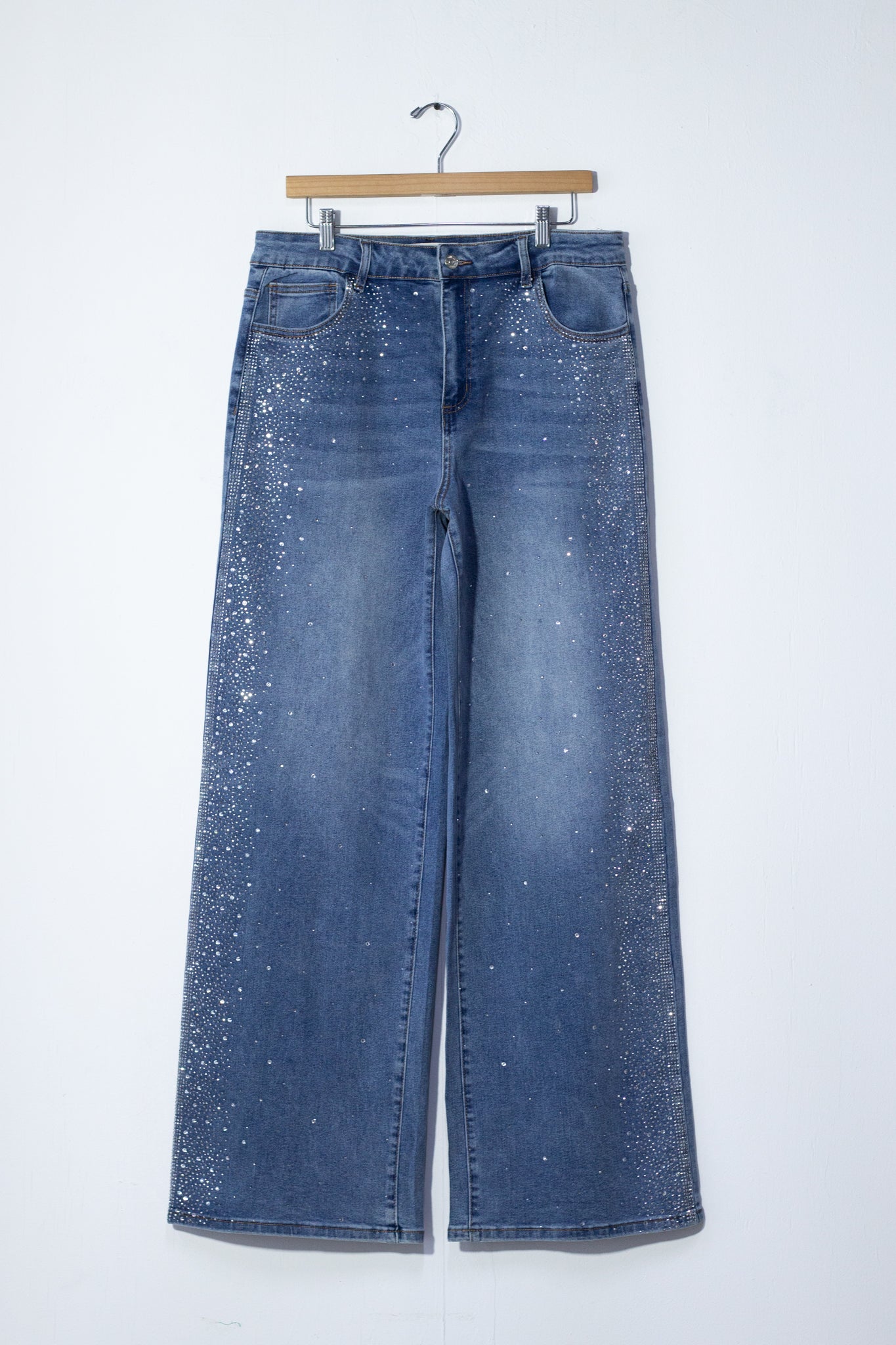 Jeans recto bling bling claro