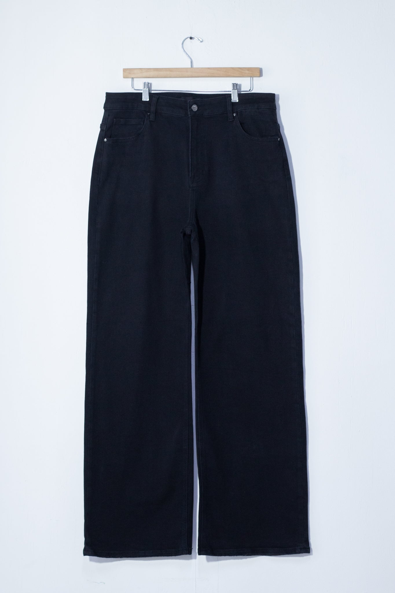 Jeans wide leg liso negro