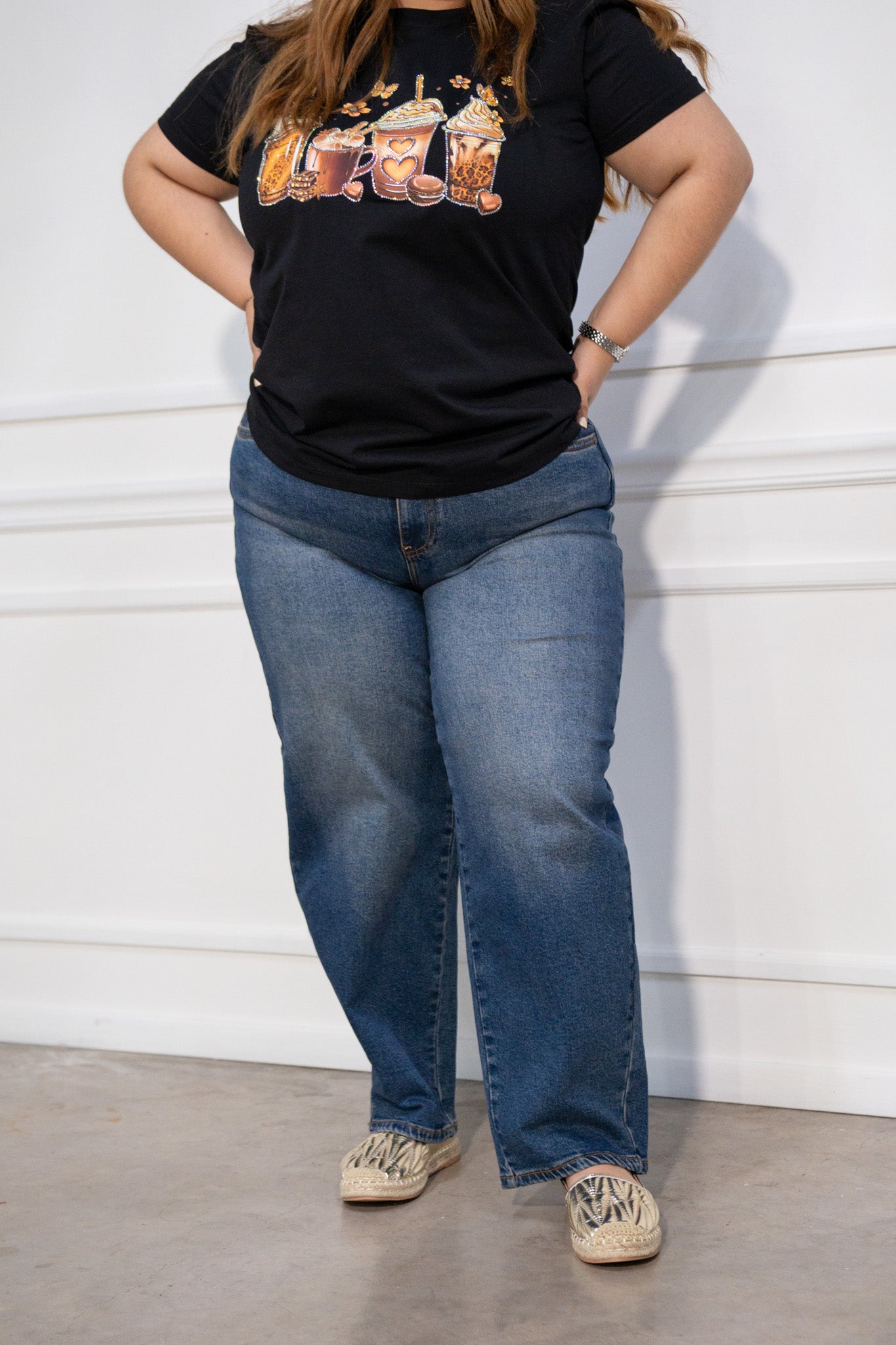 Jeans barrel liso osc