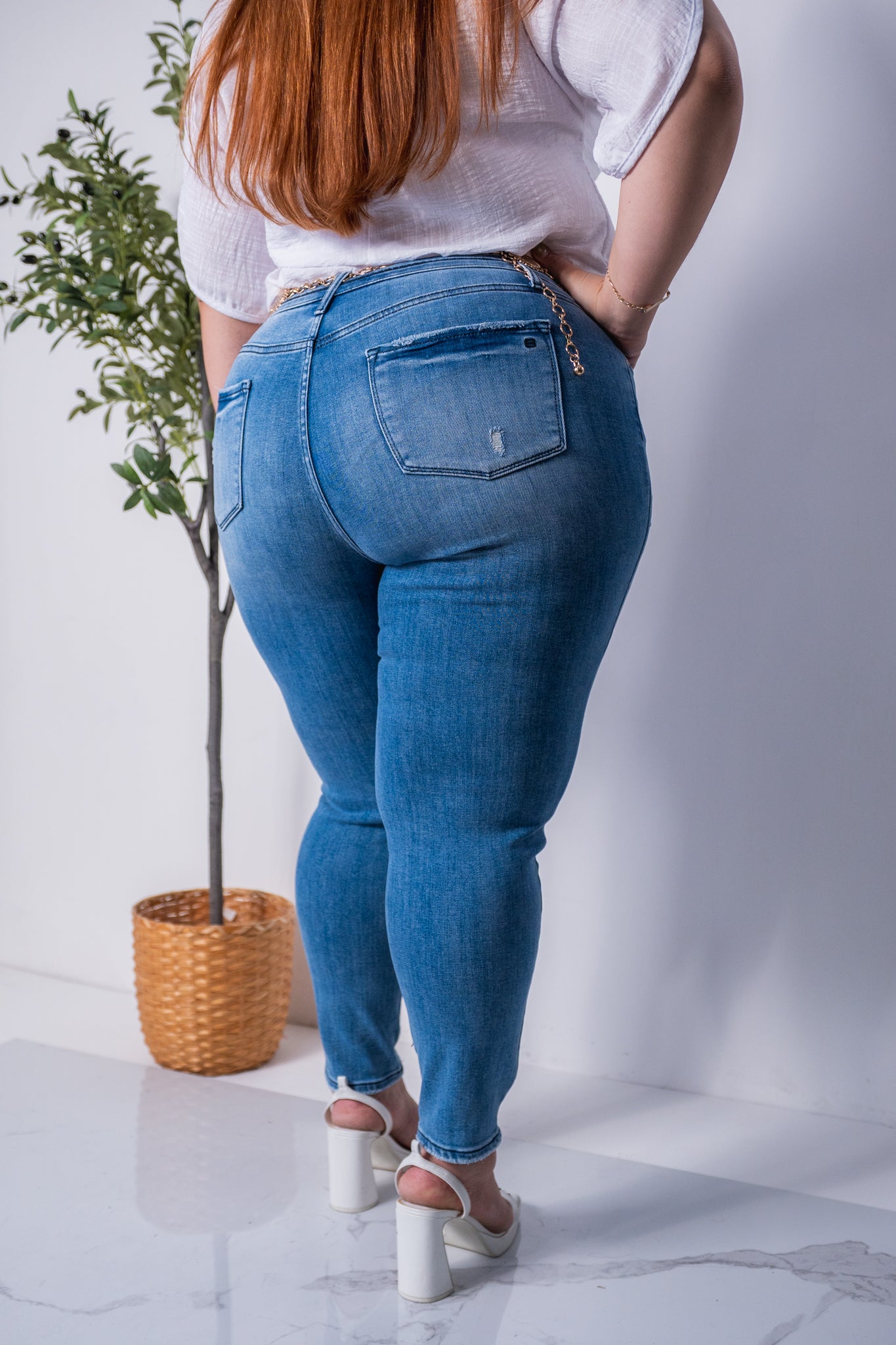 Jans high skinny roto claro