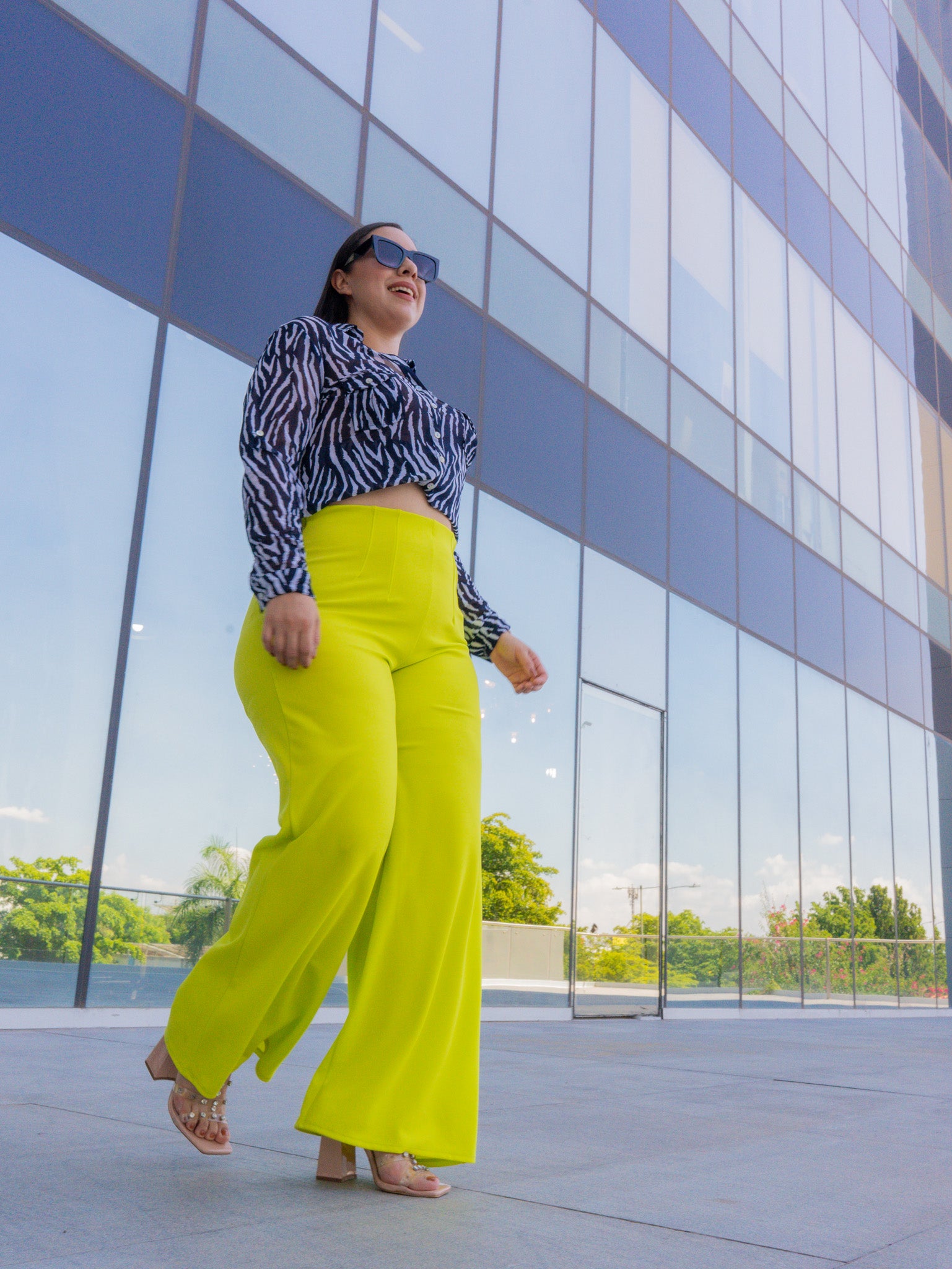 Pantalon midi recto lima