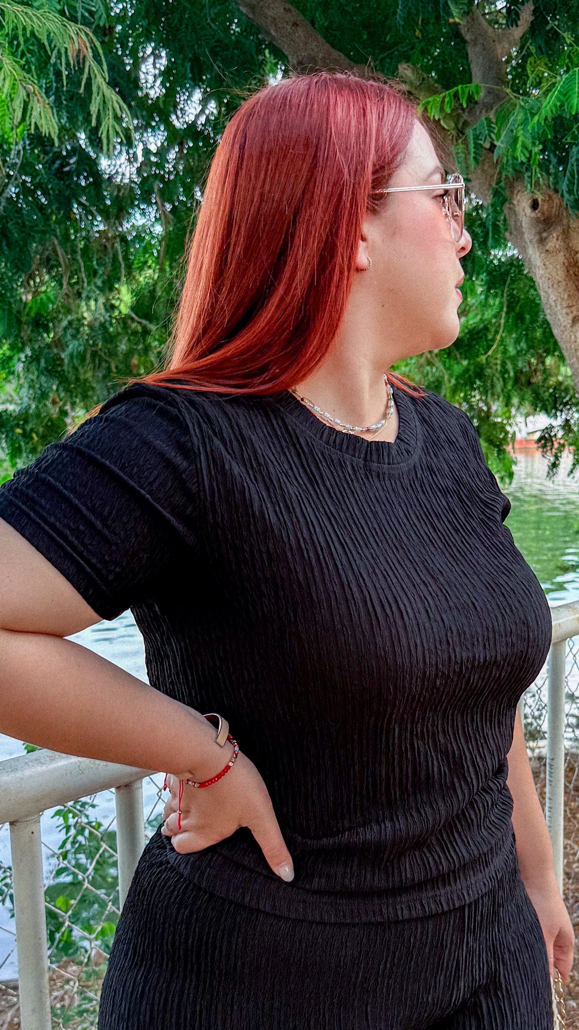 Conjunto textura negro