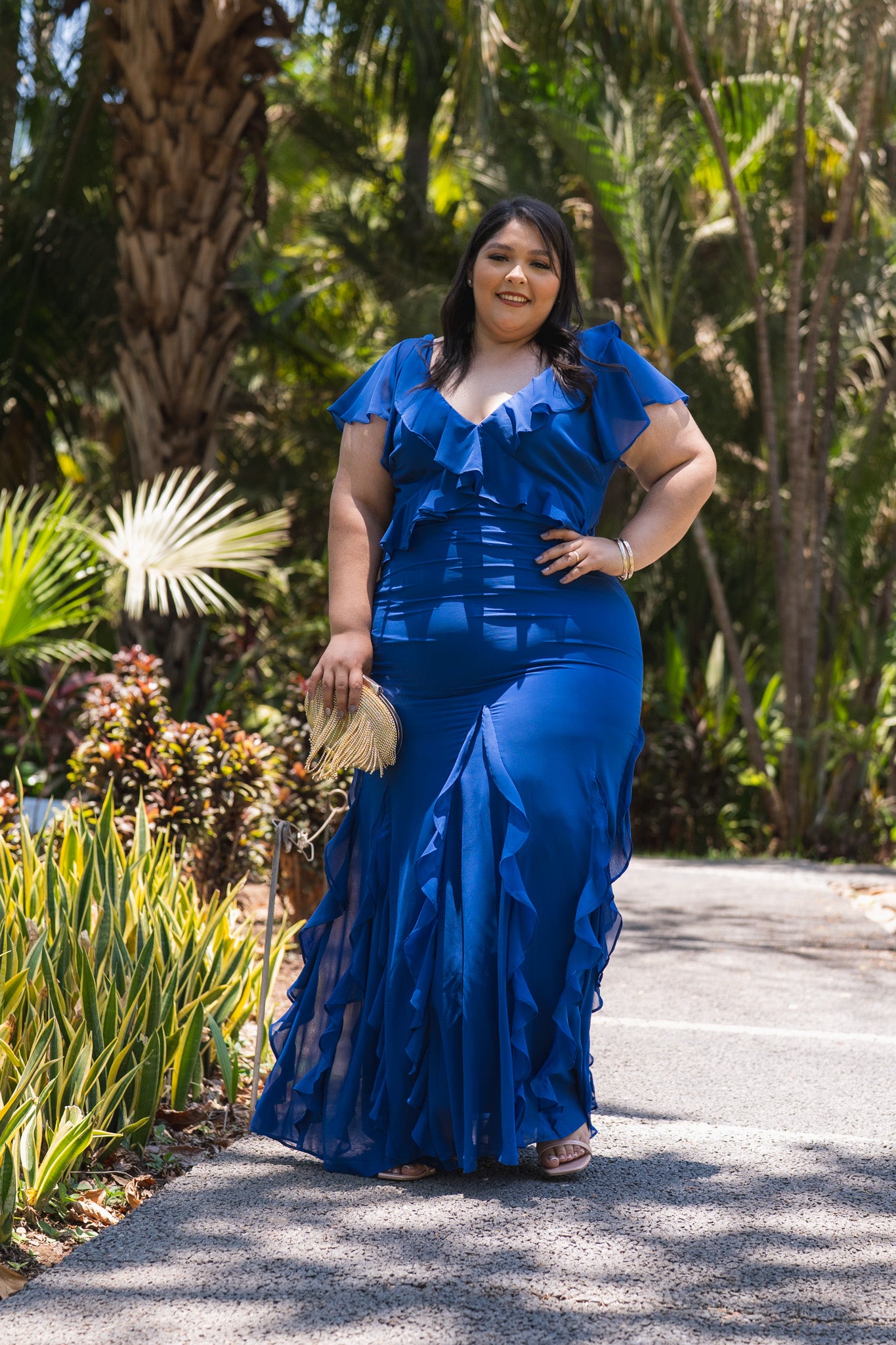 Vestido holanes gasa azul