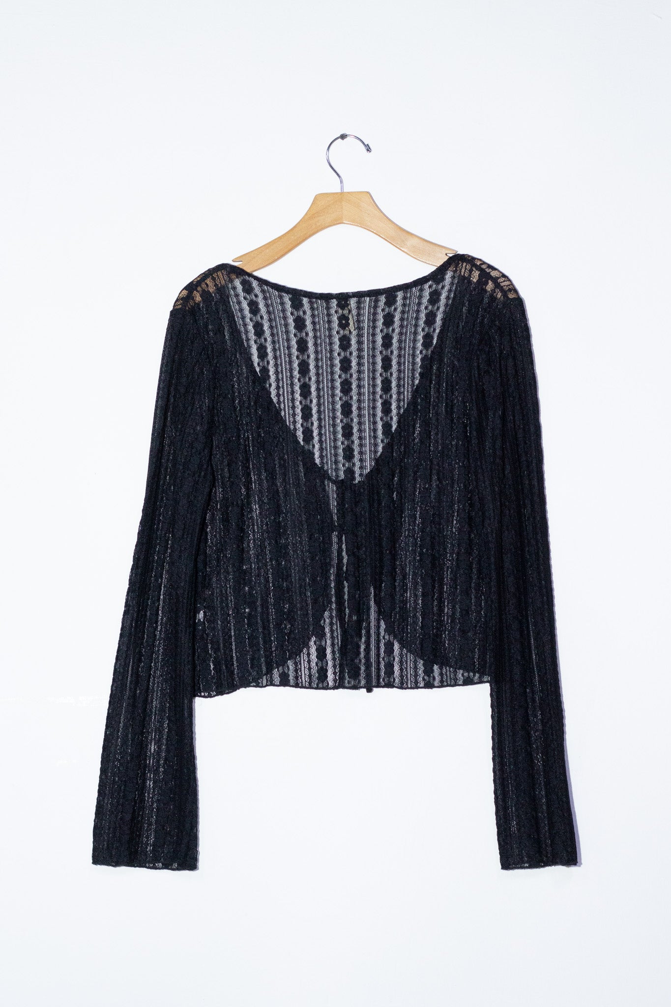 Blusa de encaje negra