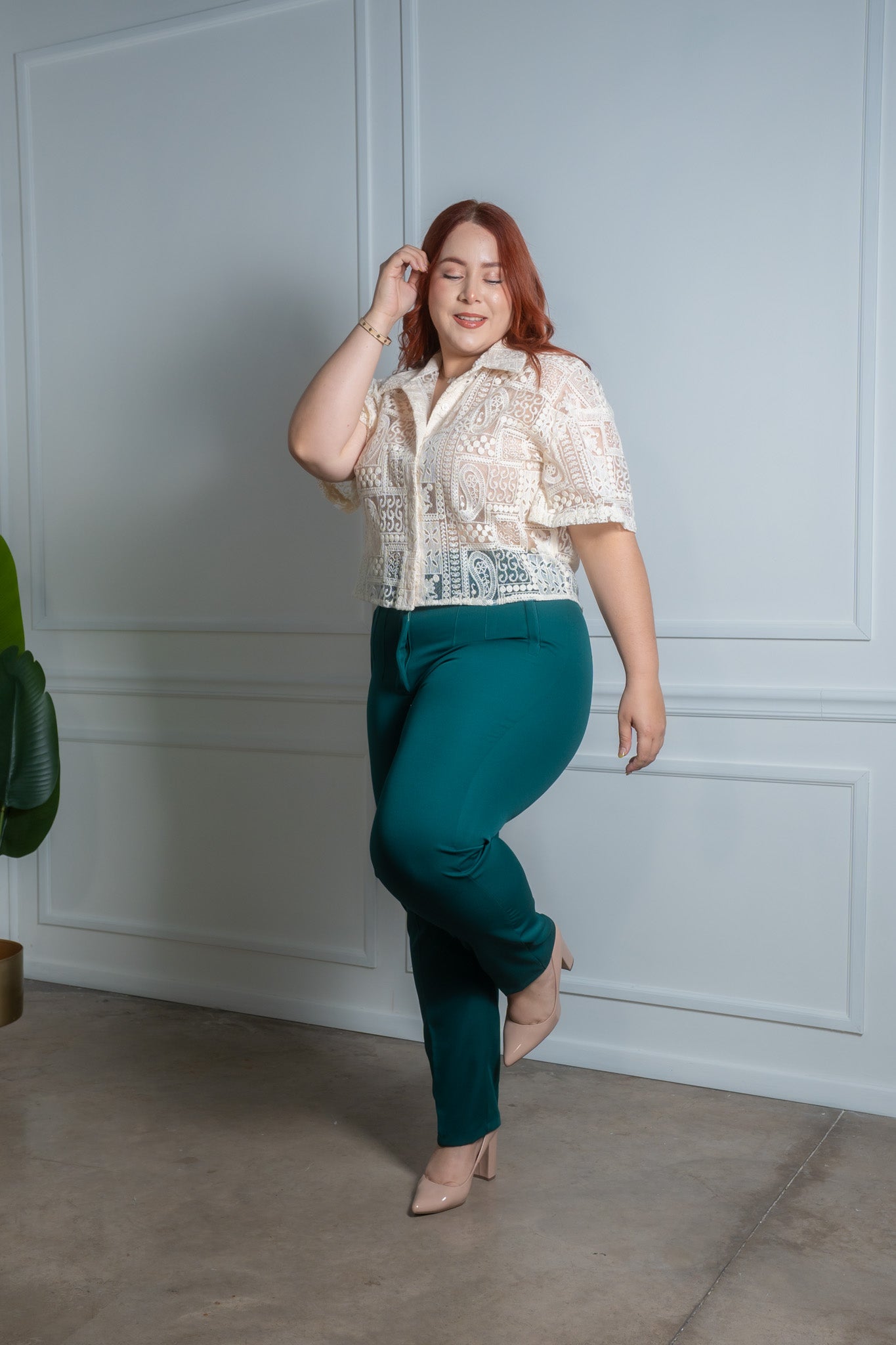 pantalon tipo zara verde