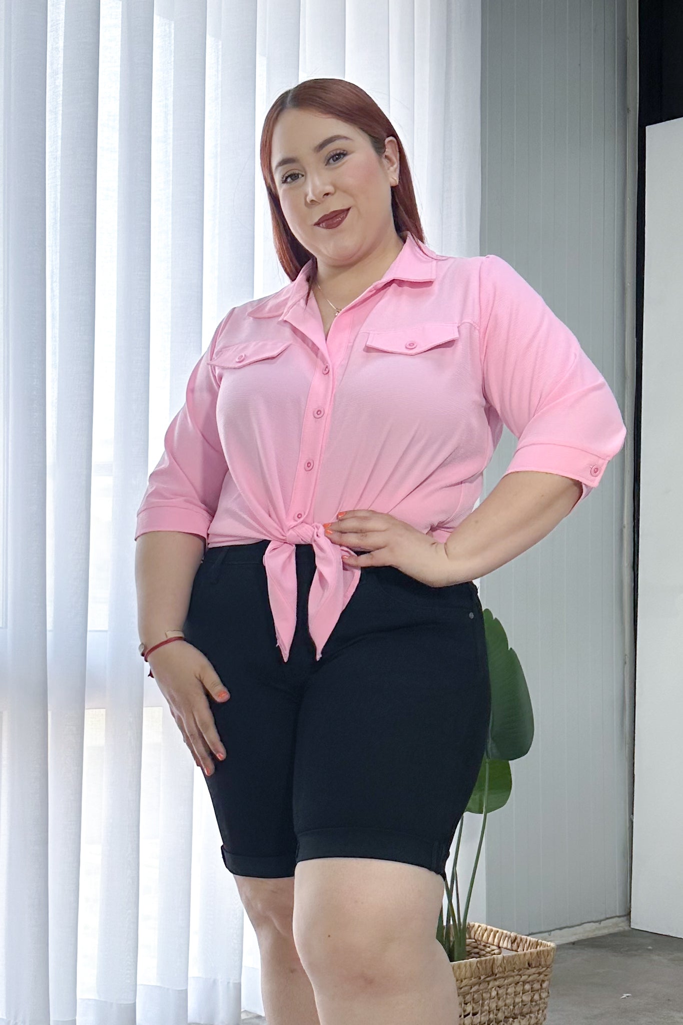 Camisa textura c/bolsa