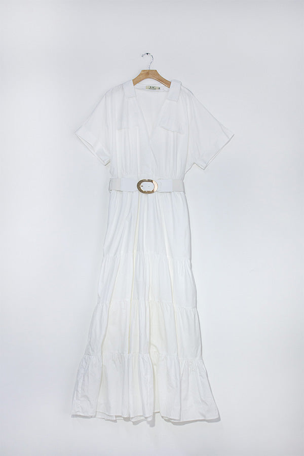 Maxi Vestido Popelina Blanco