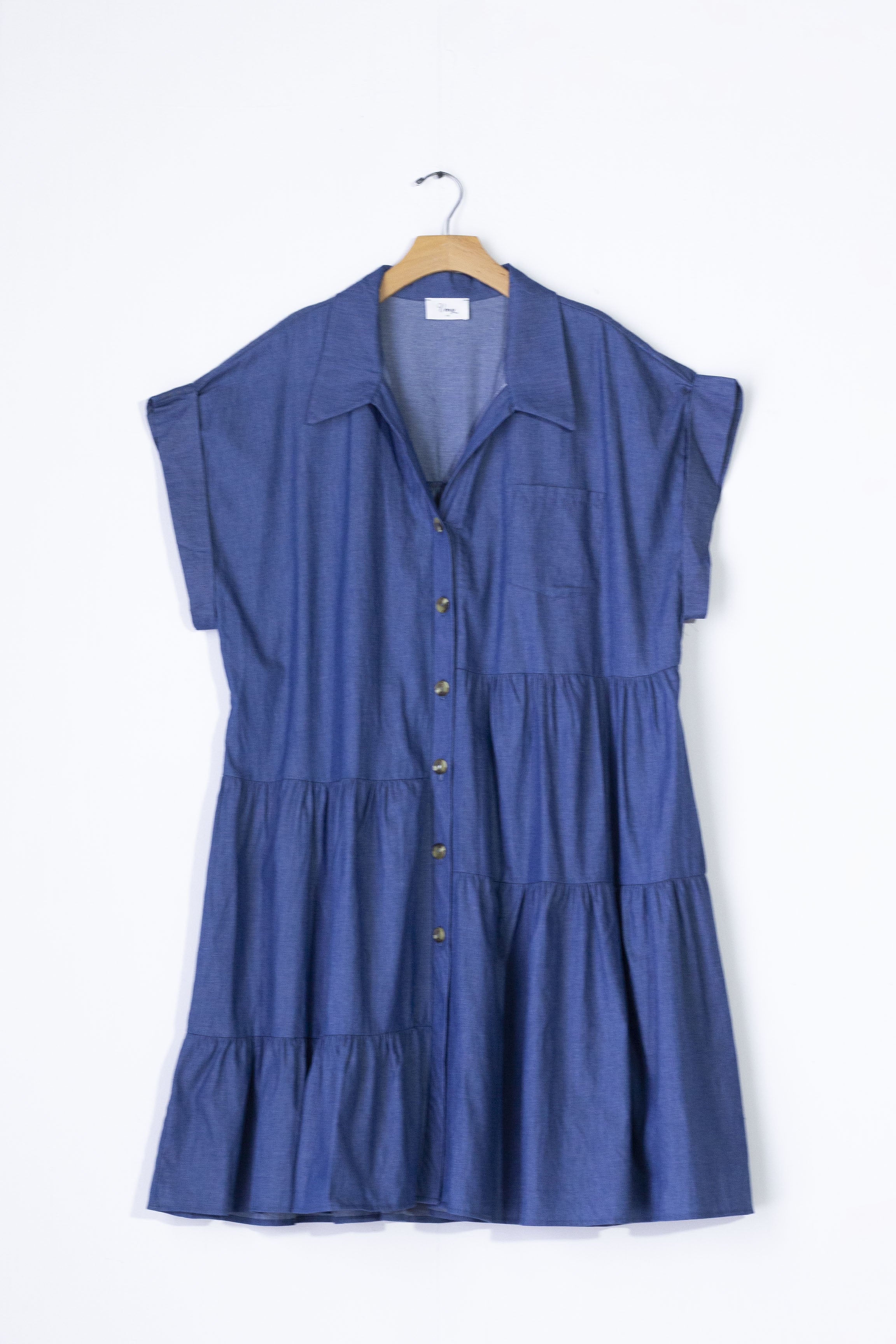 Vestido corto Denim con botones