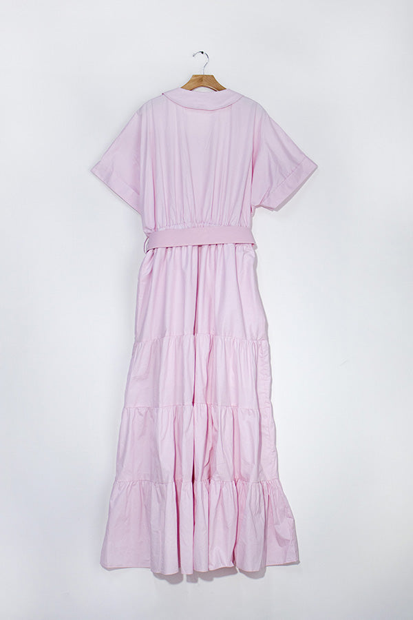 Maxi Vestido Popelina Rosa