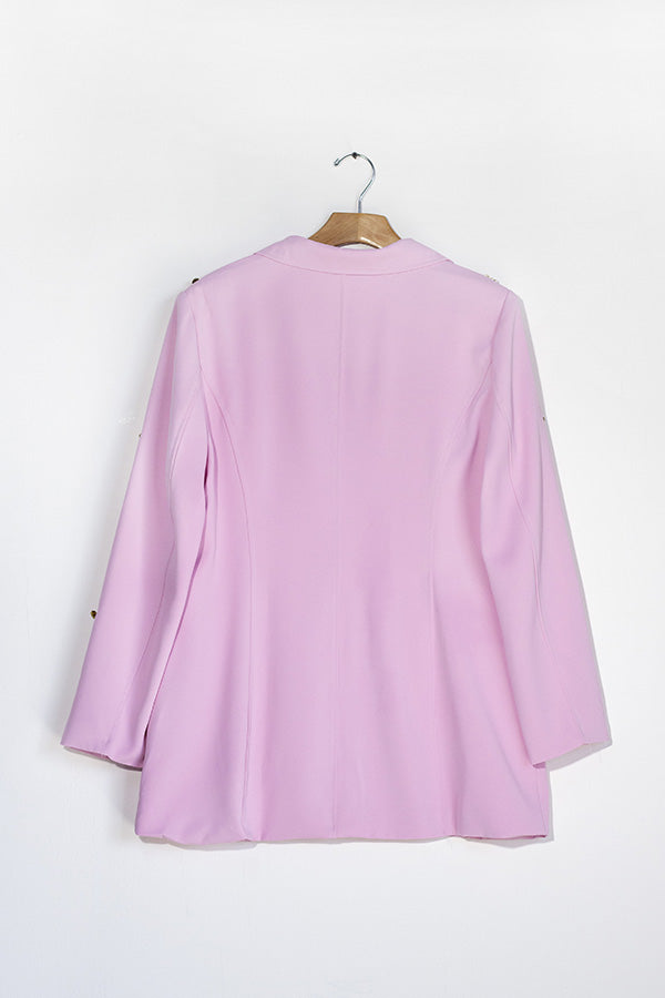 Blazer Con Aplicaciones Rosa