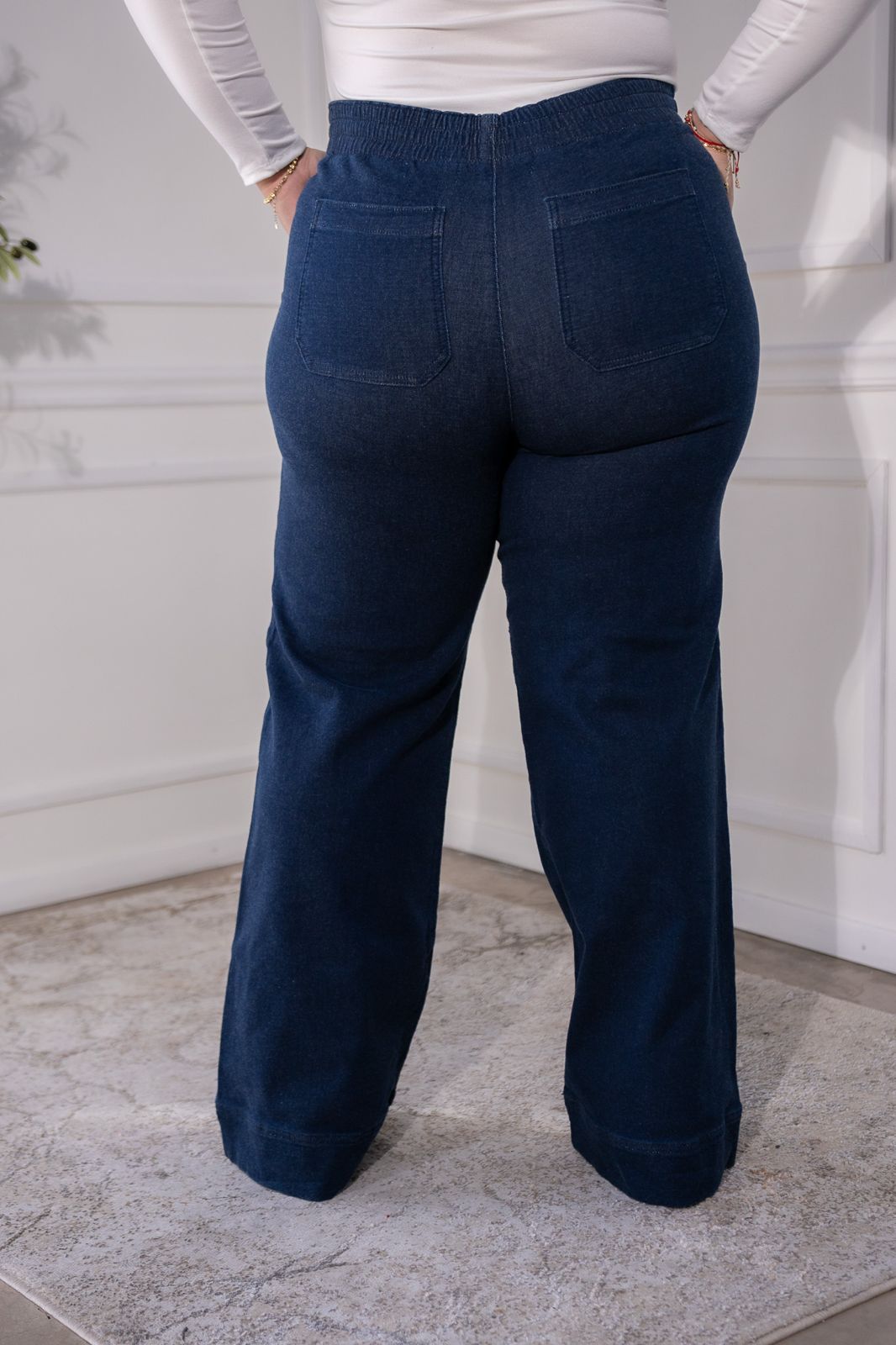 Jeans palazo c/bolsas osc