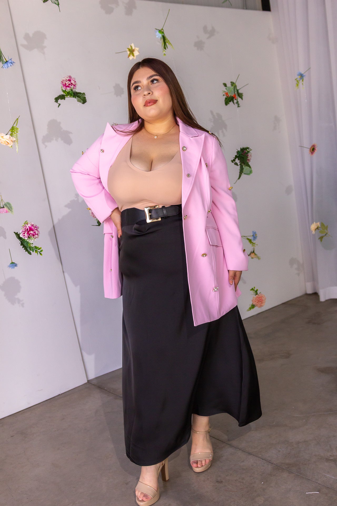 Blazer Con Aplicaciones Rosa