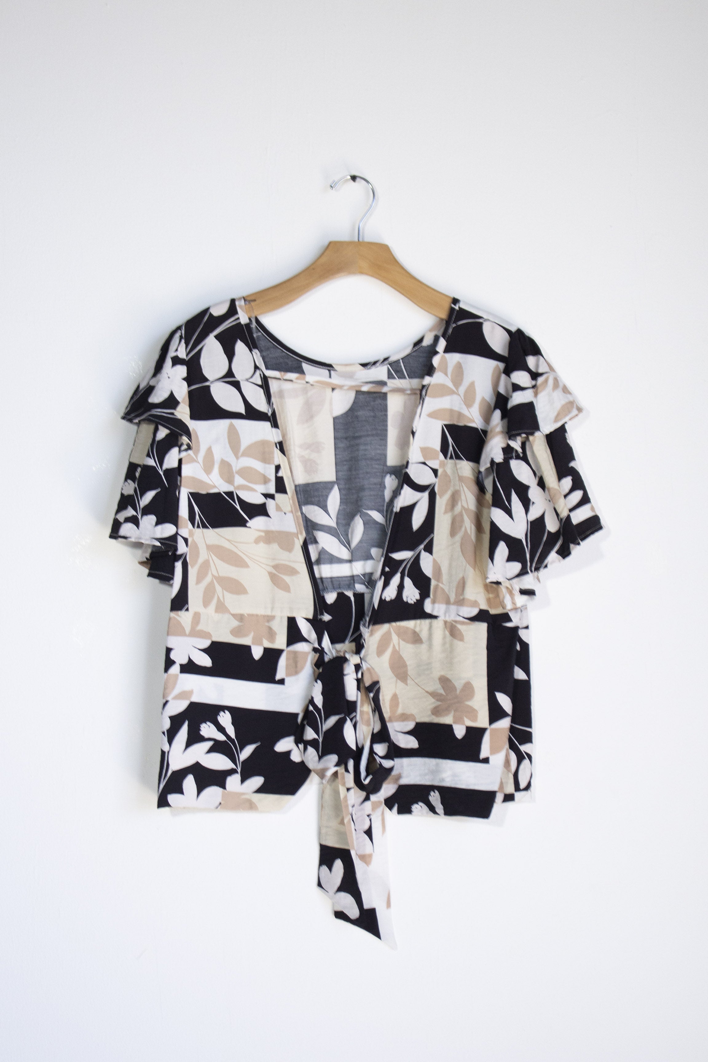 Blusa Estampada Escote Espalda