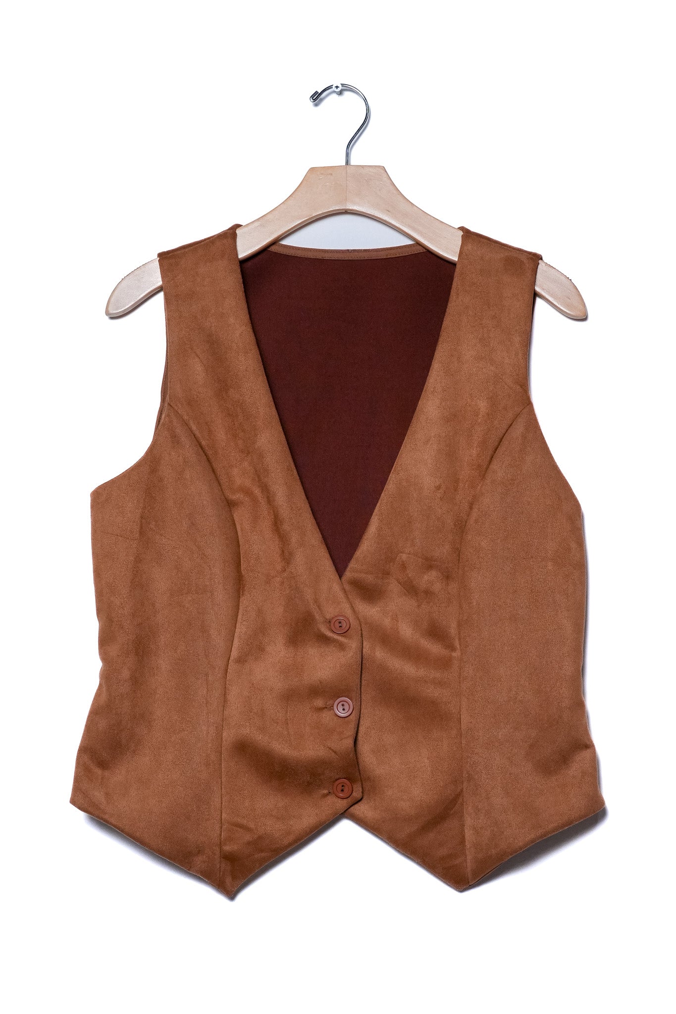 Chaleco gamuza cafe