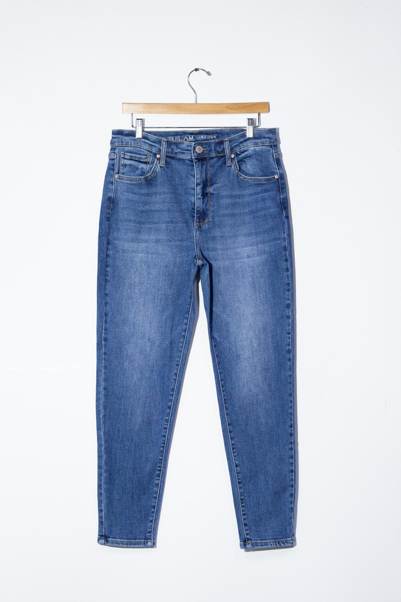 Jeans high rise skinny claro