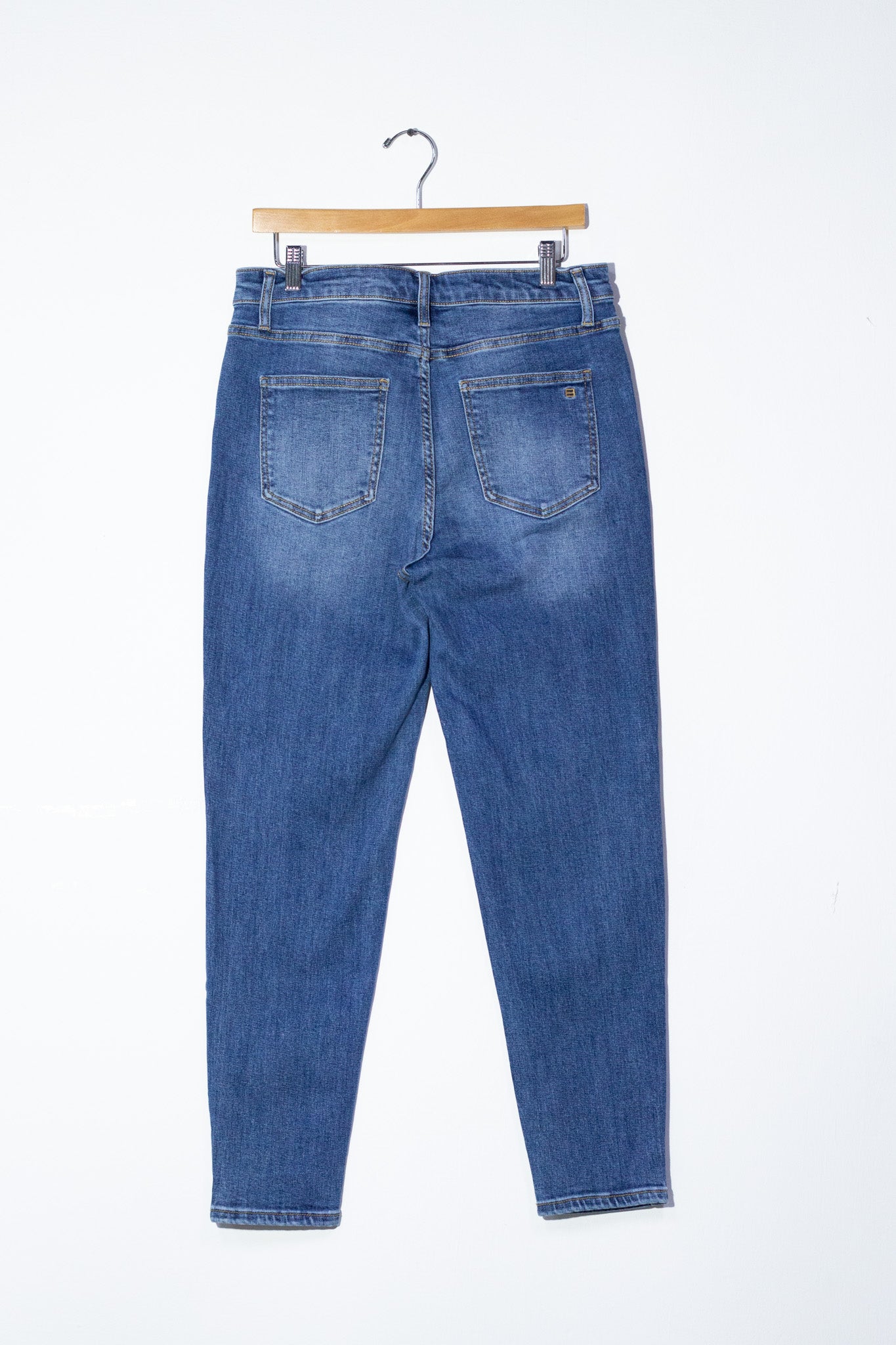 Jeans high rise skinny claro