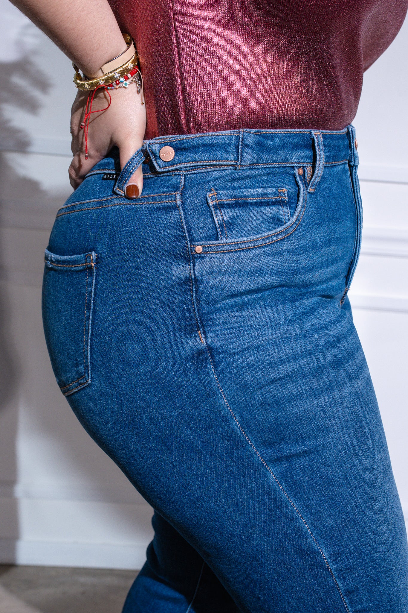 Jeans cropped recto liso osc