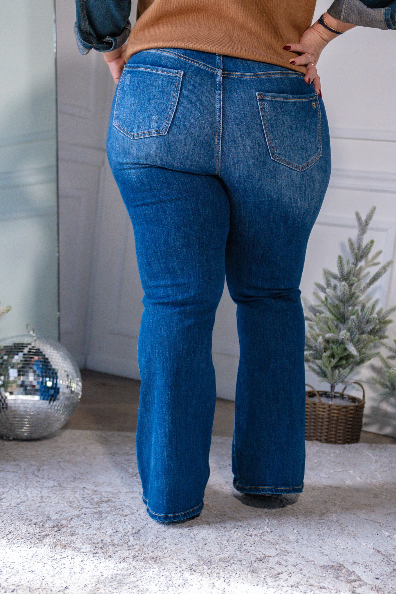 Jeans campana liso osc