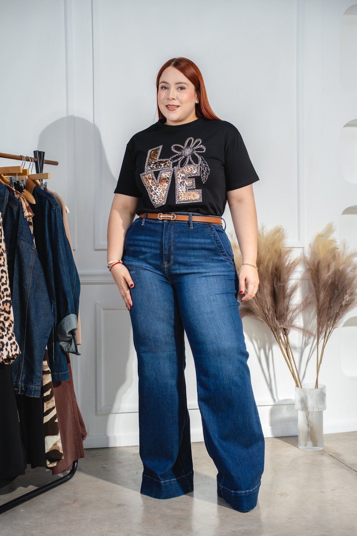 Jeans campana dobladillo ancho