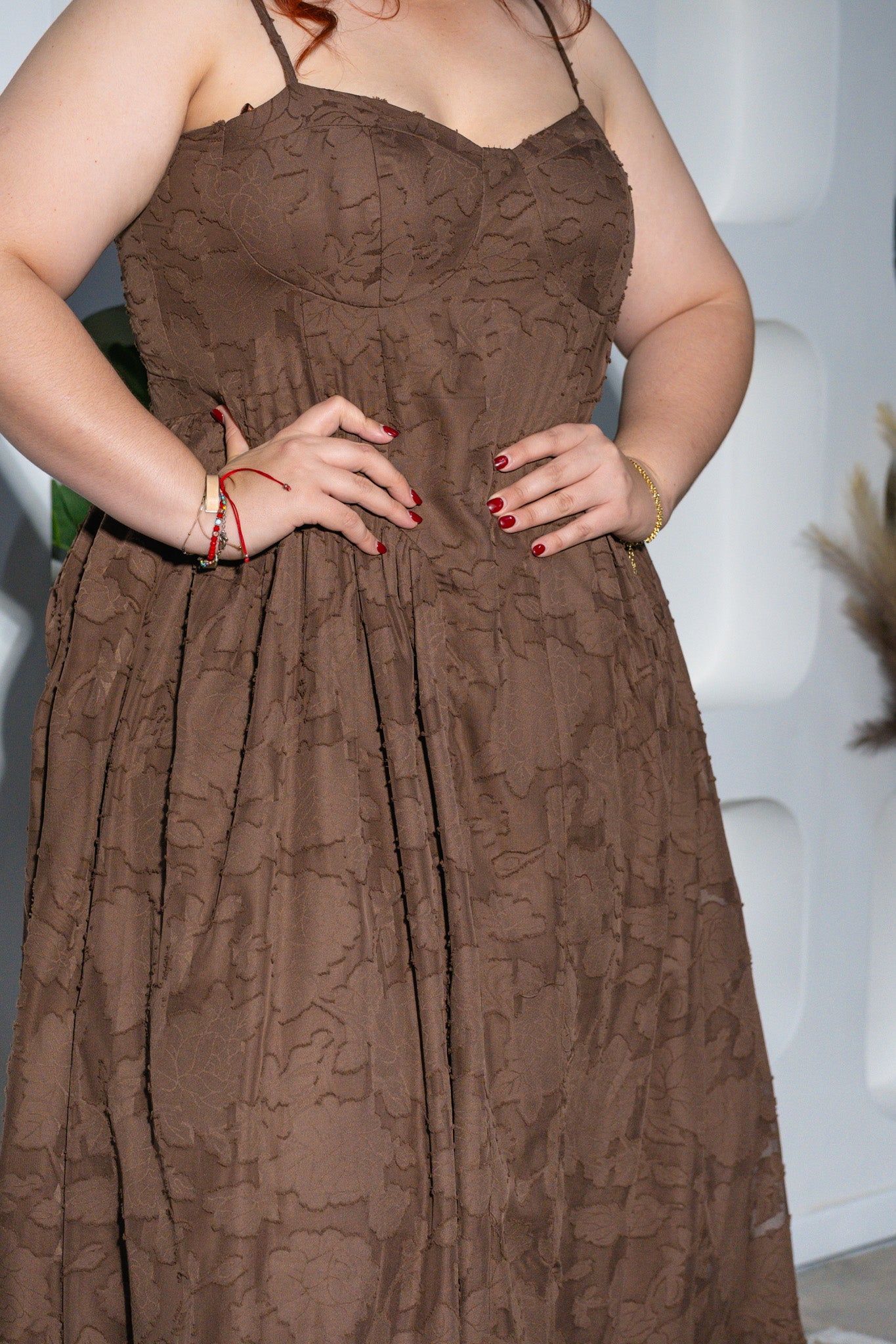 Vestido escote corazon floral