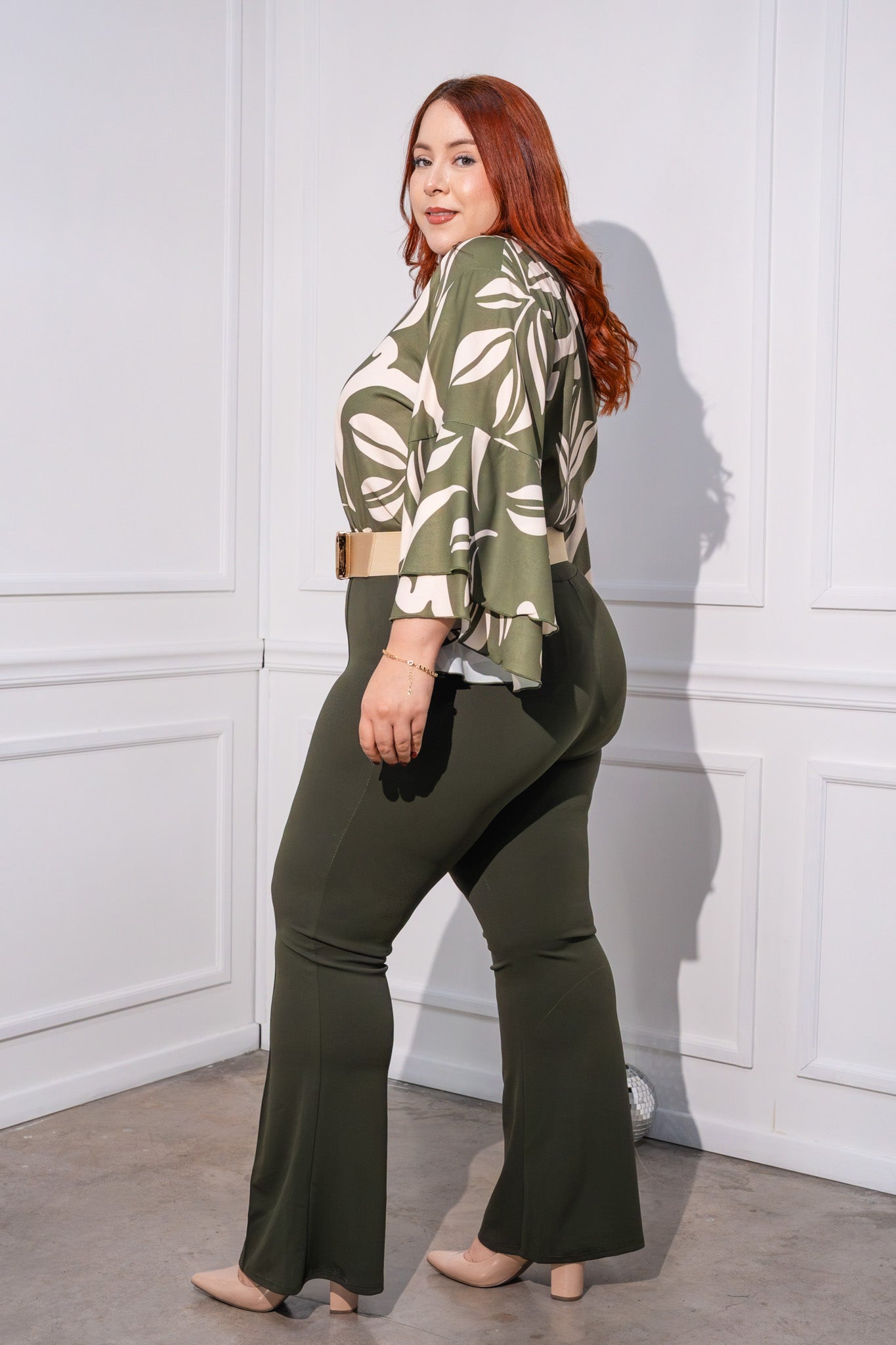 Blusa estampada manga campana