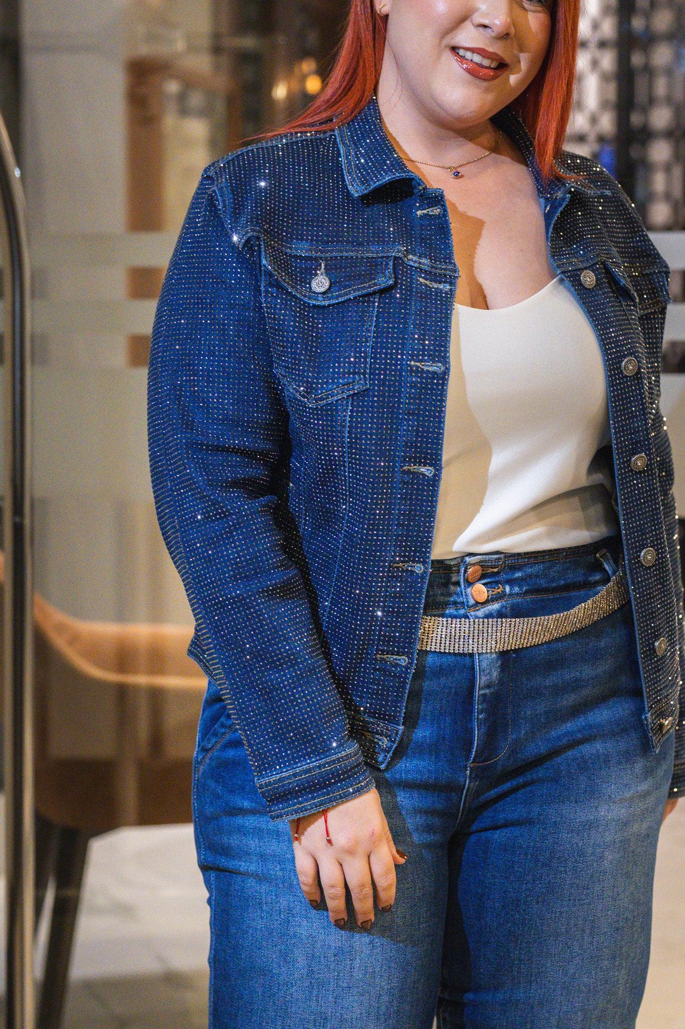 Chaqueta piedras denim osc