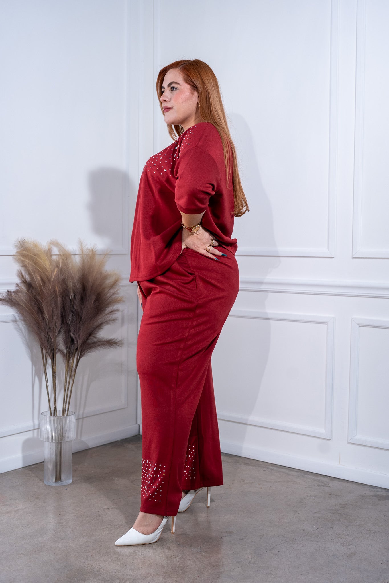 Set pants con piedra tinto