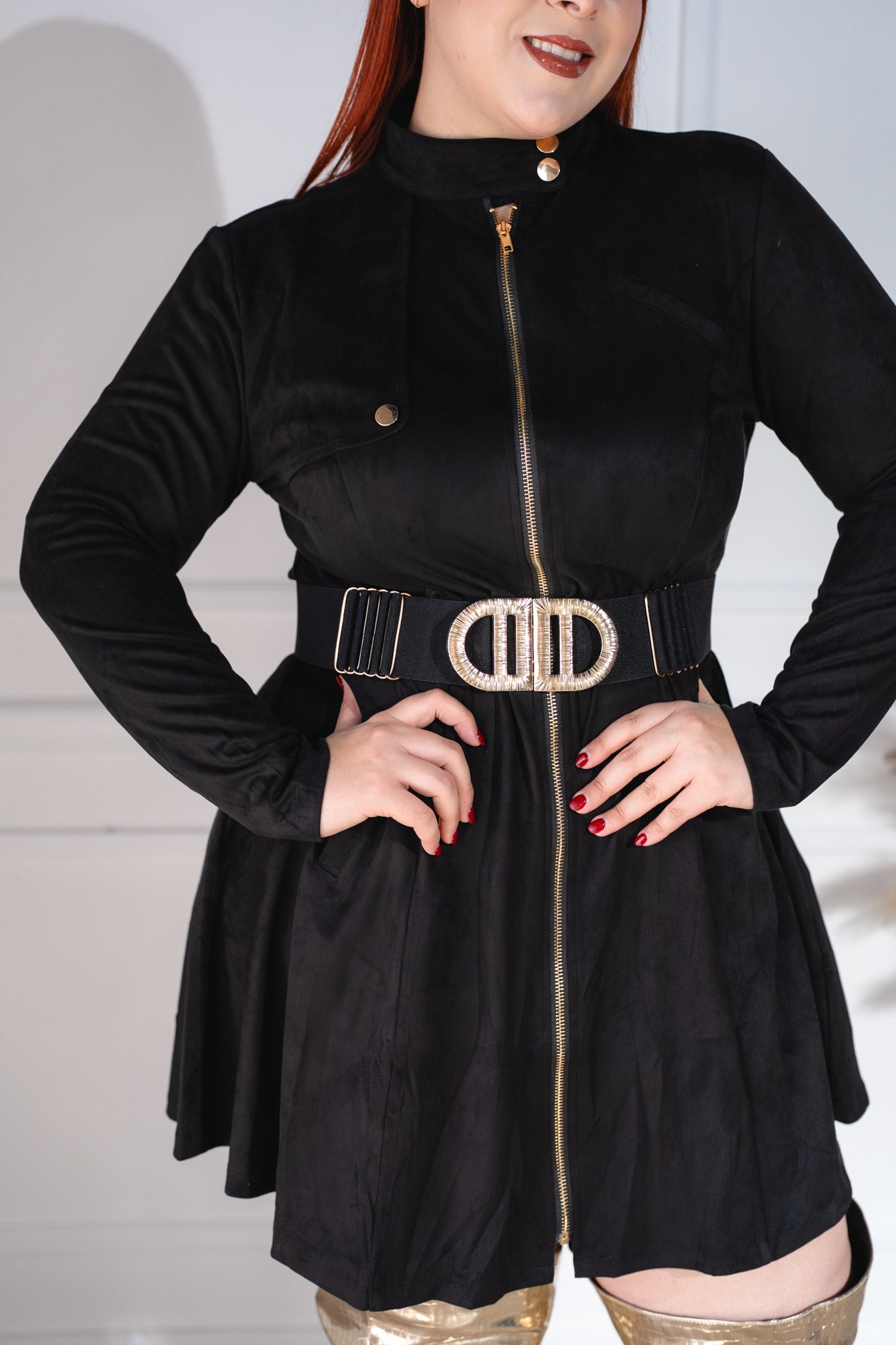 Cinto elastico surcido negro