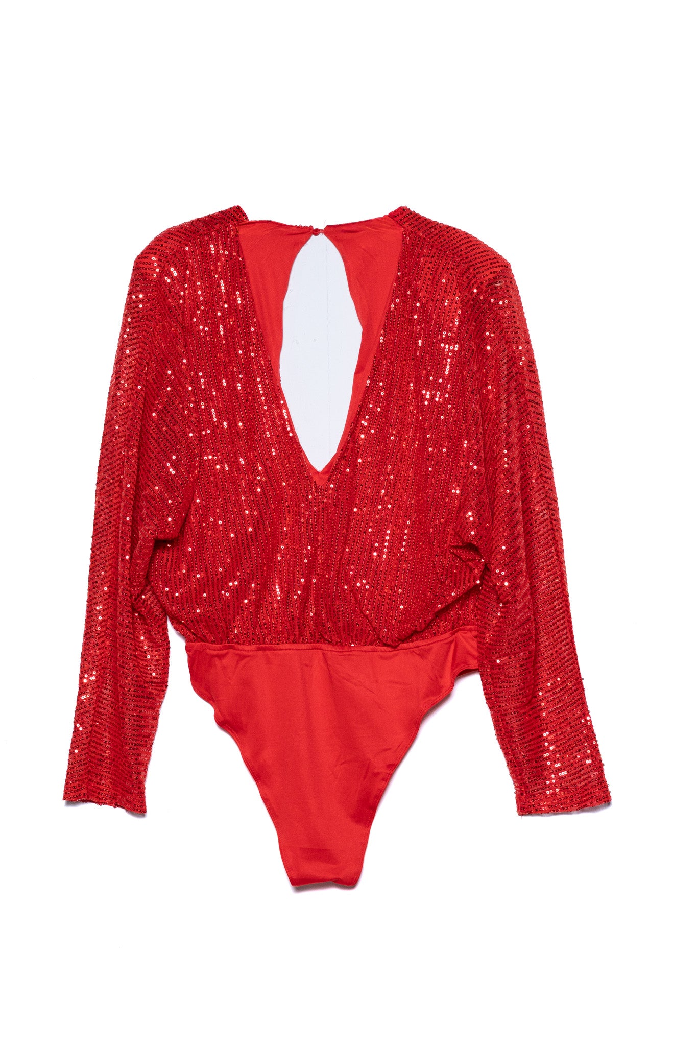 Panty blusa lentejuelas roja