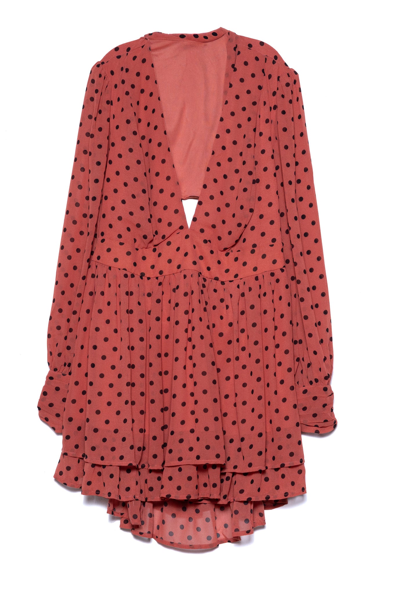 vestido escote polka