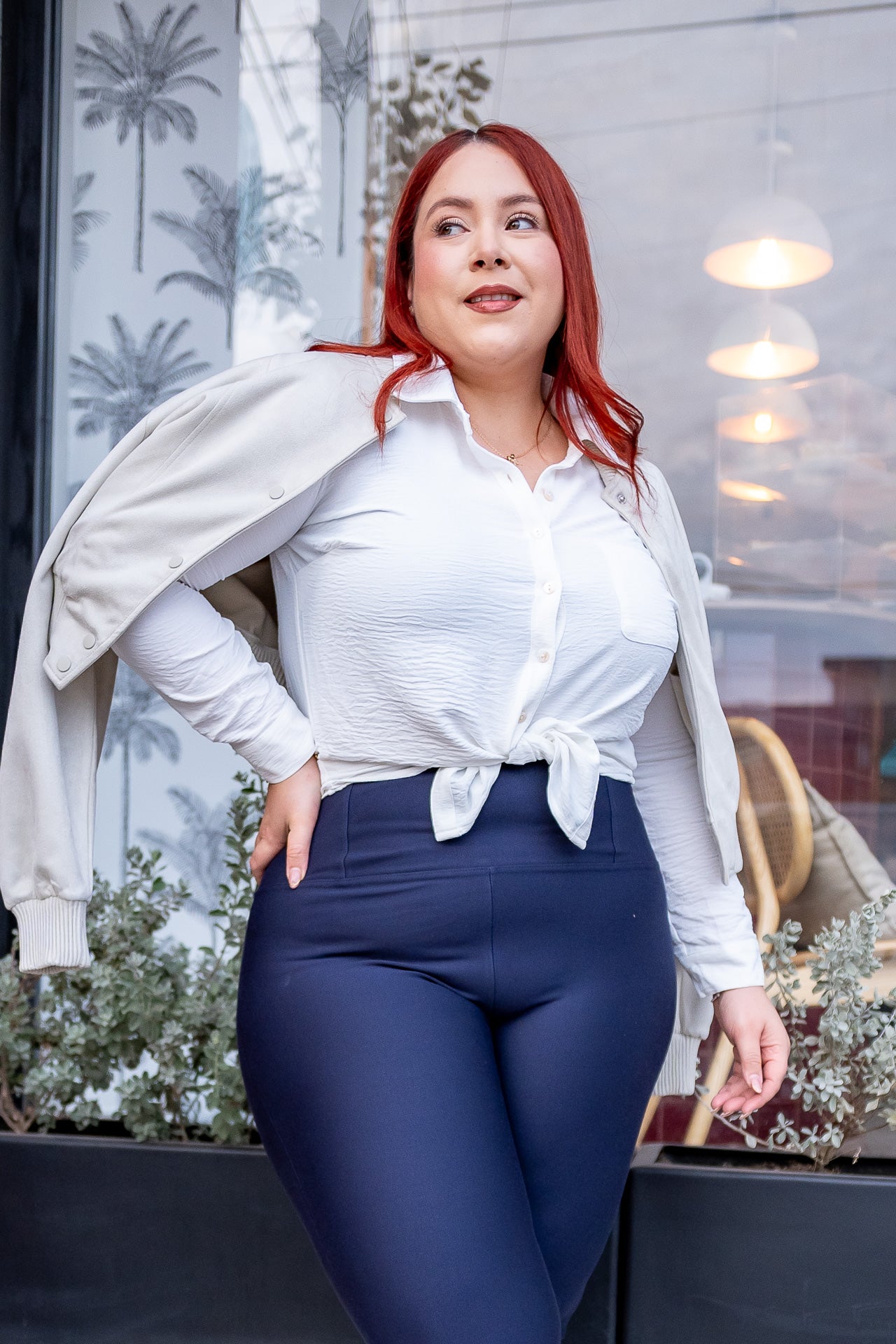 Camisa Lisa de Algodón Curvy