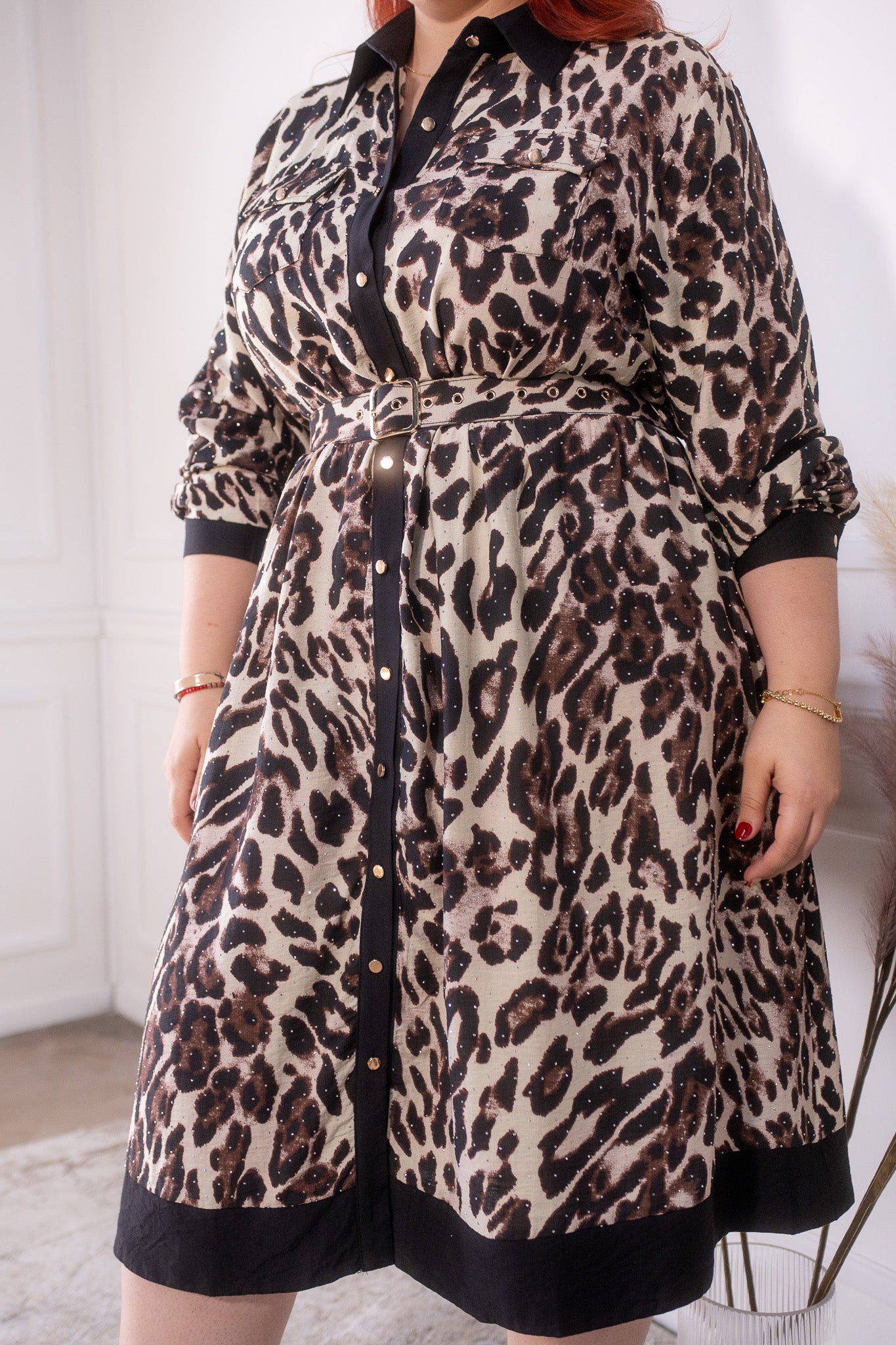 Vestido camisero animal print