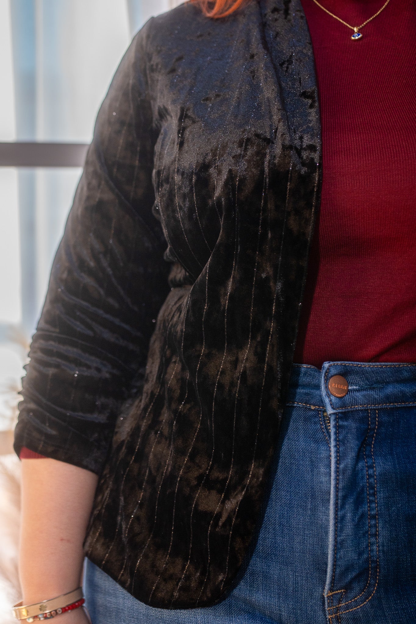 blazer terciopelo NEGRO