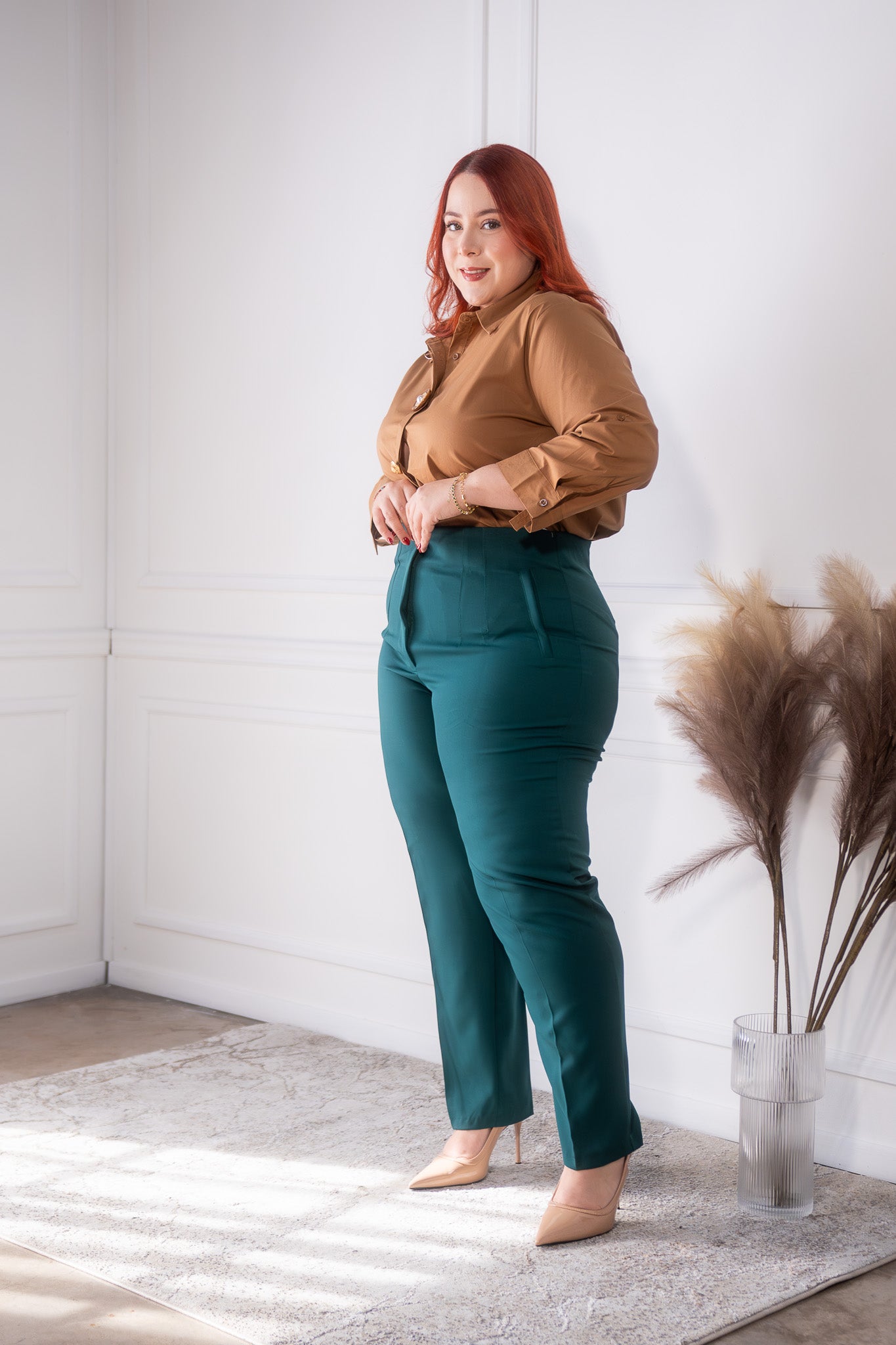 pantalon tipo zara verde