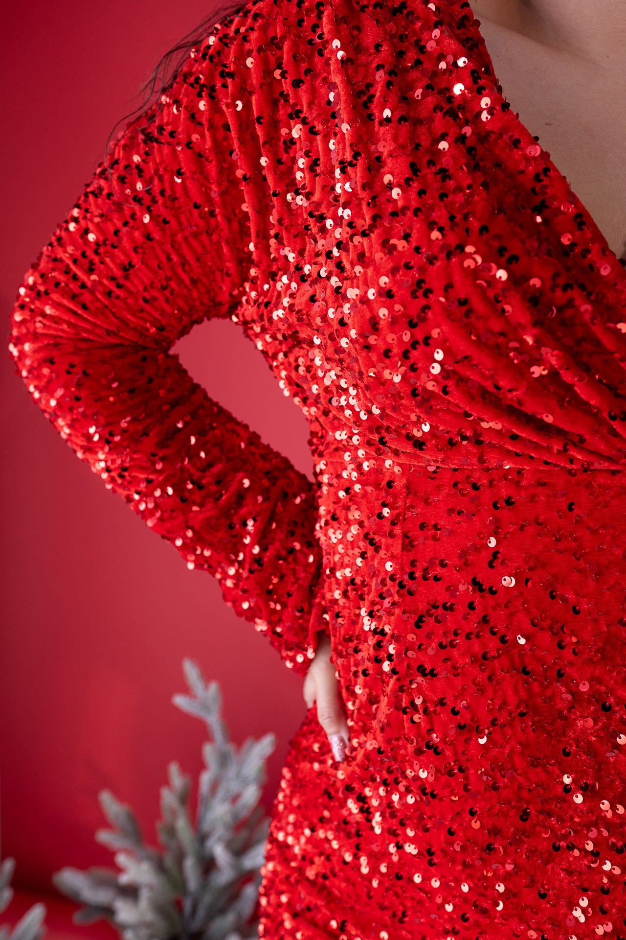 Vestido Lentejuela Rojo